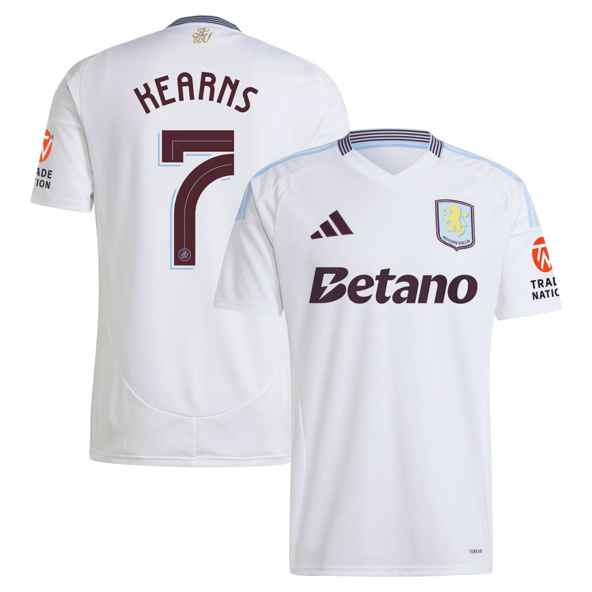 aston villa adidas away shirt 2024-25 with kearns 7 cup printing Collection | Official Aston Villa Jerseys for Fans
