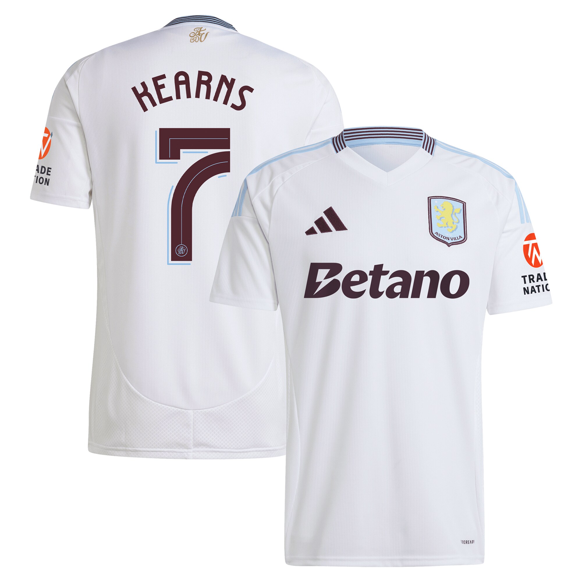 aston villa adidas away shirt 2024-25 with kearns 7 cup printing Collection | Official Aston Villa Jerseys for Fans
