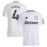 aston villa adidas away shirt 2024-25 with konsa 4 printing Collection | Official Aston Villa Jerseys for Fans