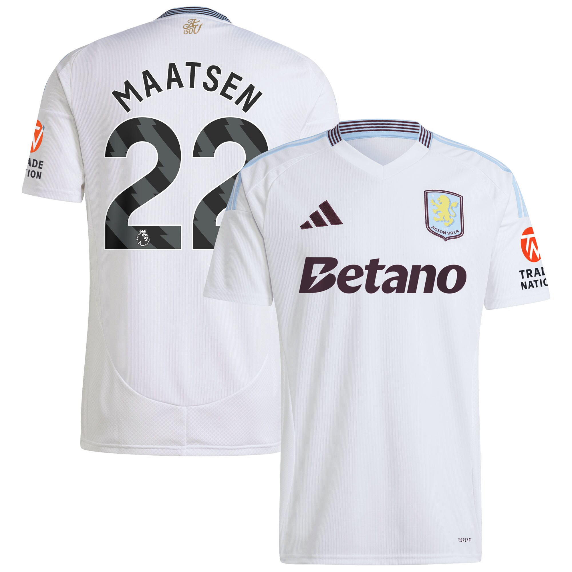 aston villa adidas away shirt 2024-25 with maatsen 22 printing Collection | Official Aston Villa Jerseys for Fans