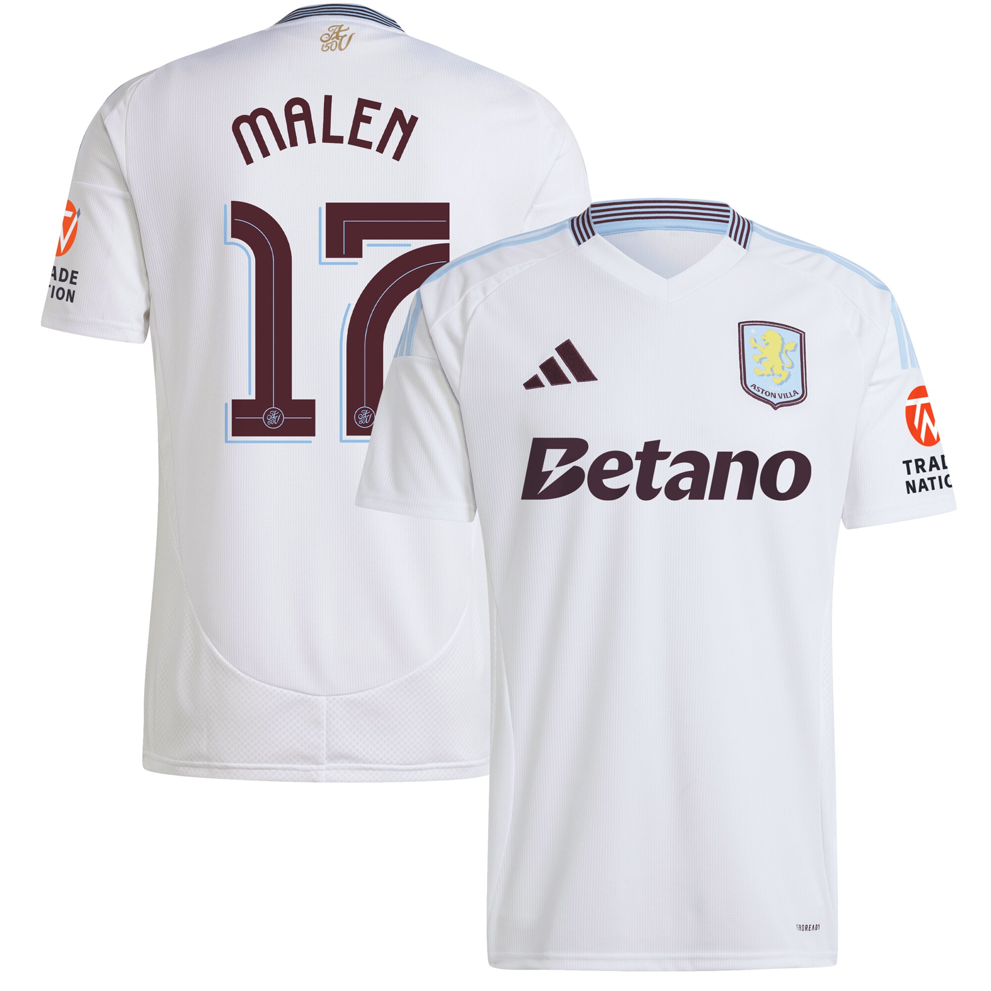 aston villa adidas away shirt 2024-25 with malen 17 cup printing Collection | Official Aston Villa Jerseys for Fans
