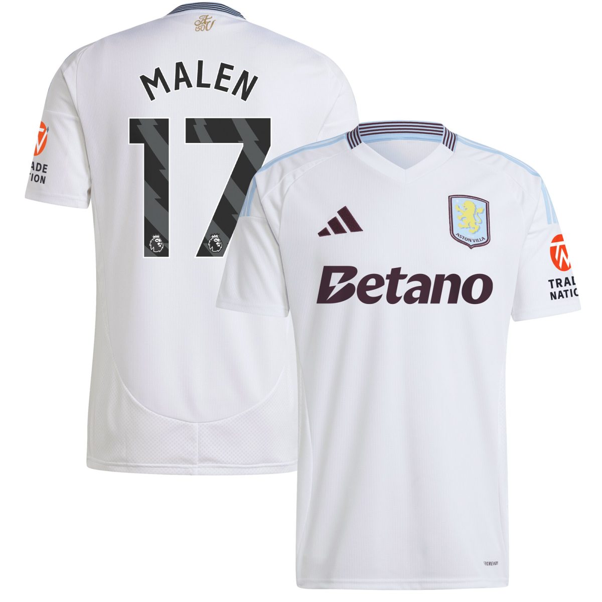 aston villa adidas away shirt 2024-25 with malen 17 printing Collection | Official Aston Villa Jerseys for Fans