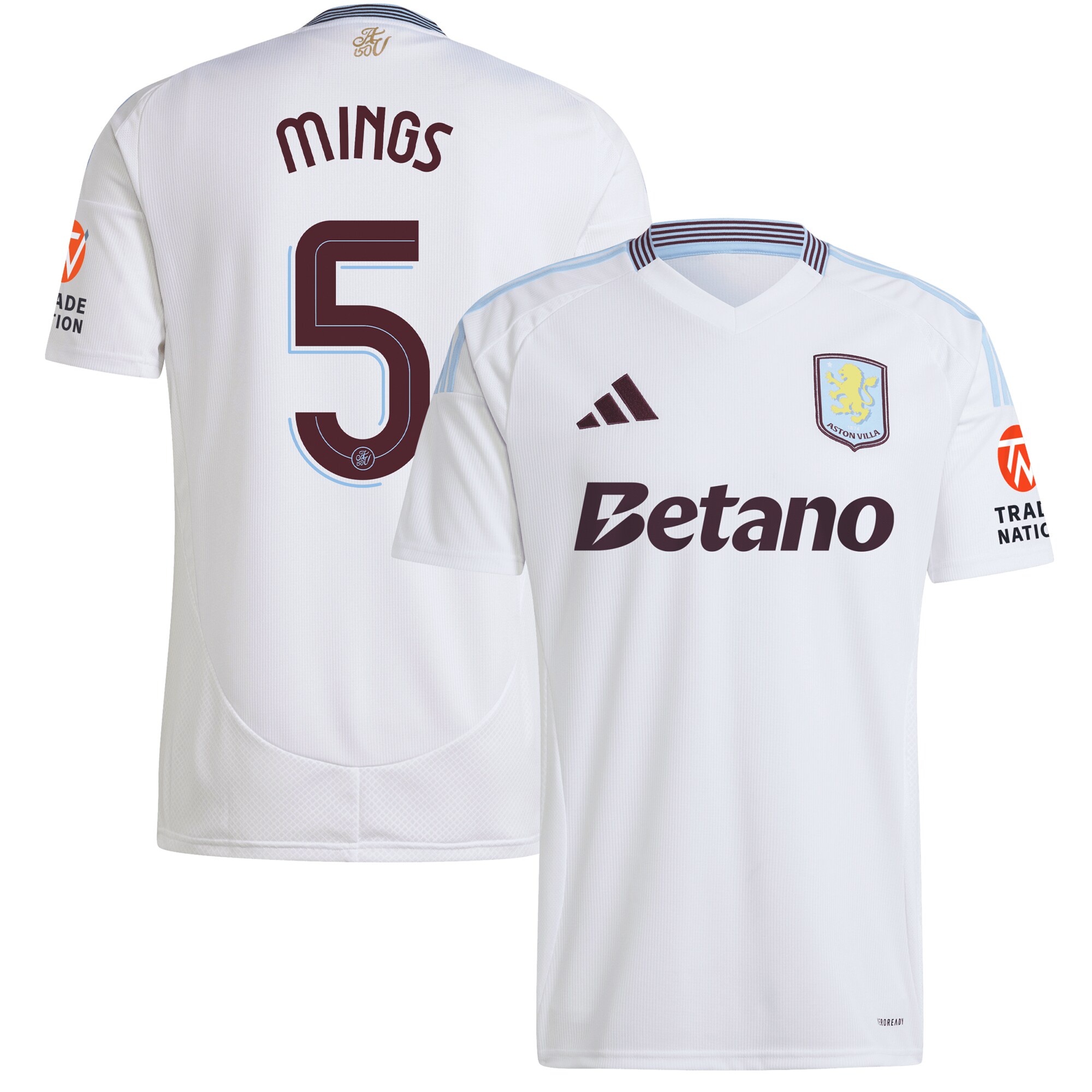 aston villa adidas away shirt 2024-25 with mings 5 cup printing Collection | Official Aston Villa Jerseys for Fans