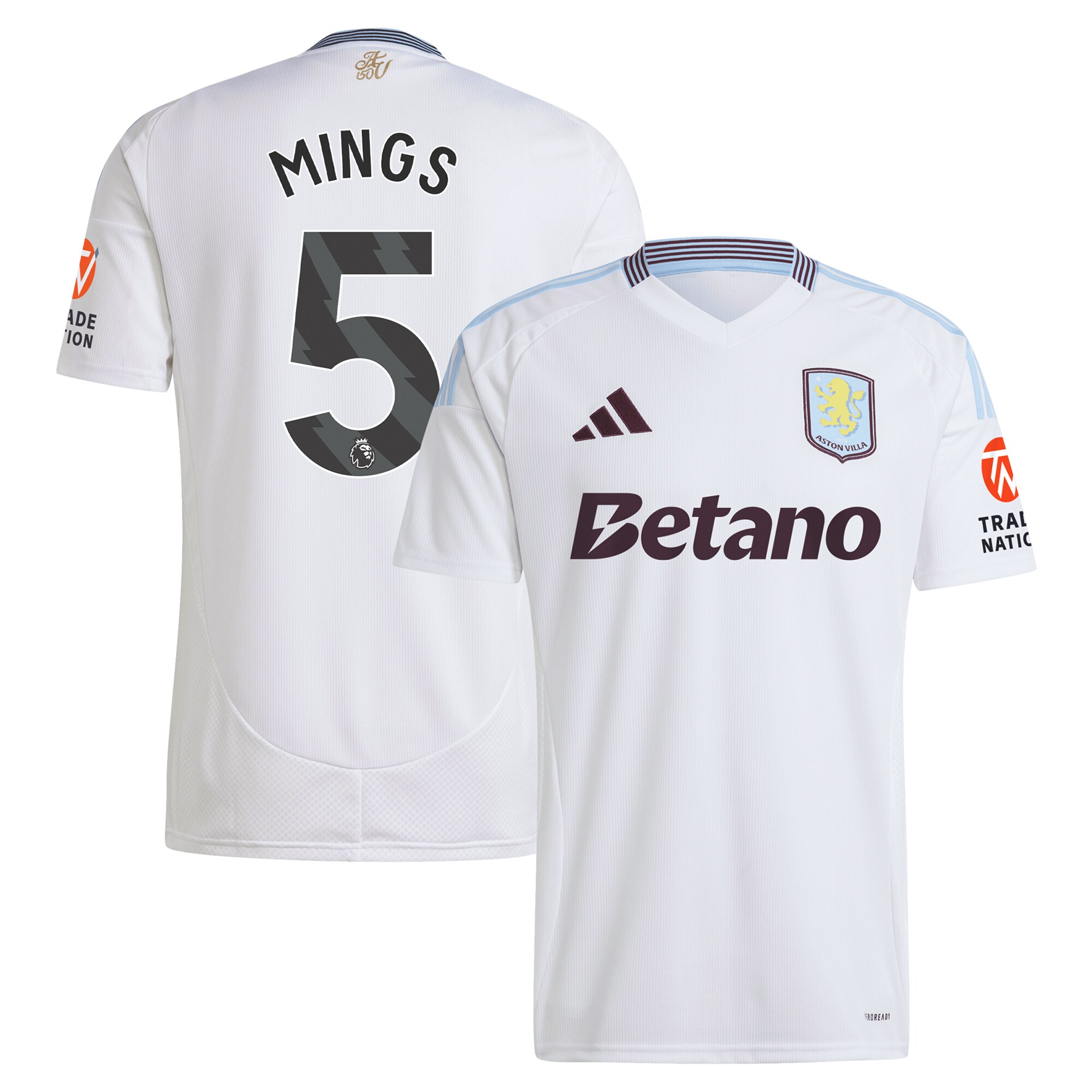 aston villa adidas away shirt 2024-25 with mings 5 printing Collection | Official Aston Villa Jerseys for Fans