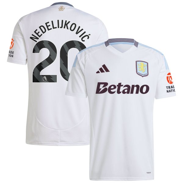 aston villa adidas away shirt 2024-25 with nedeljković 20 printing Collection | Official Aston Villa Jerseys for Fans