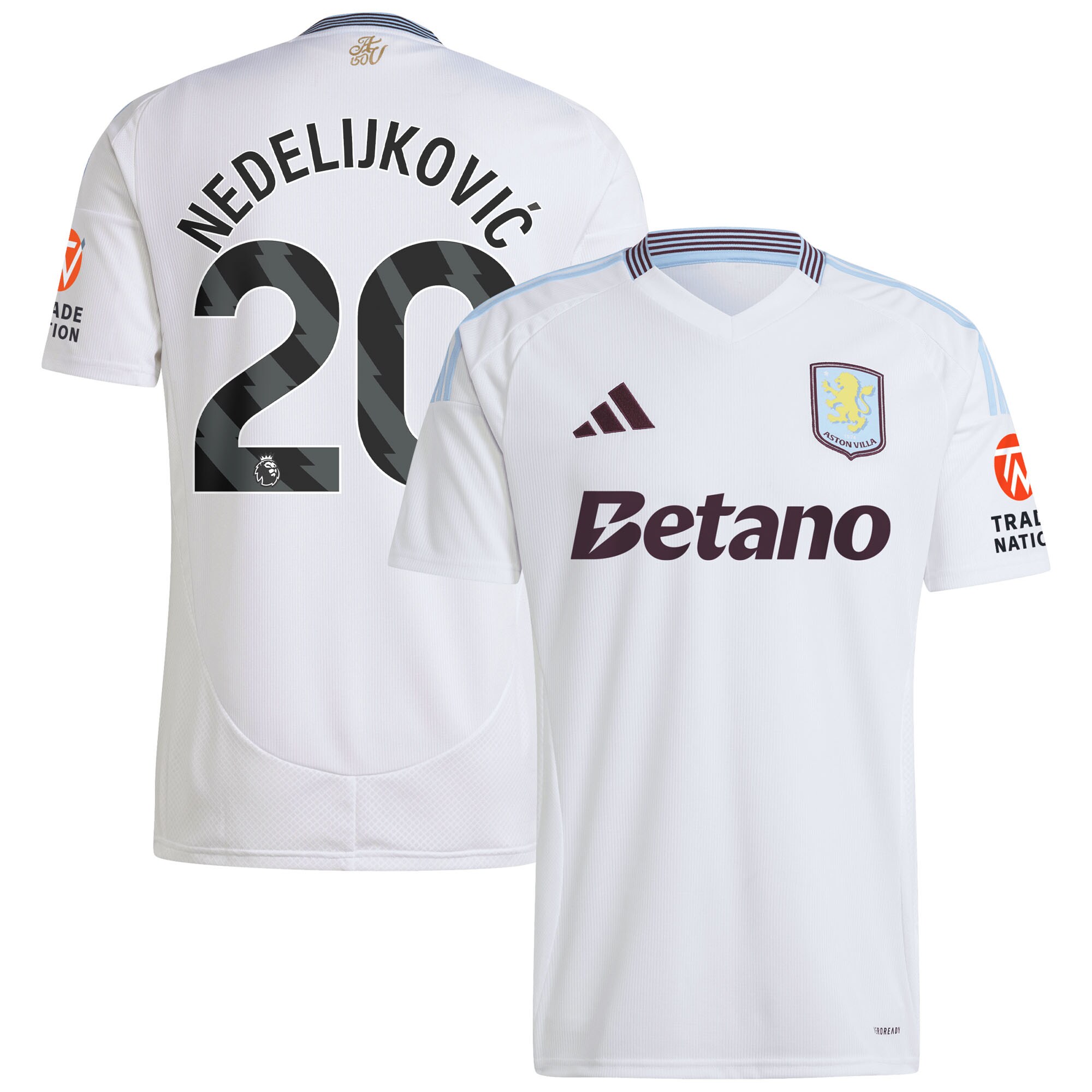 aston villa adidas away shirt 2024-25 with nedeljković 20 printing Collection | Official Aston Villa Jerseys for Fans