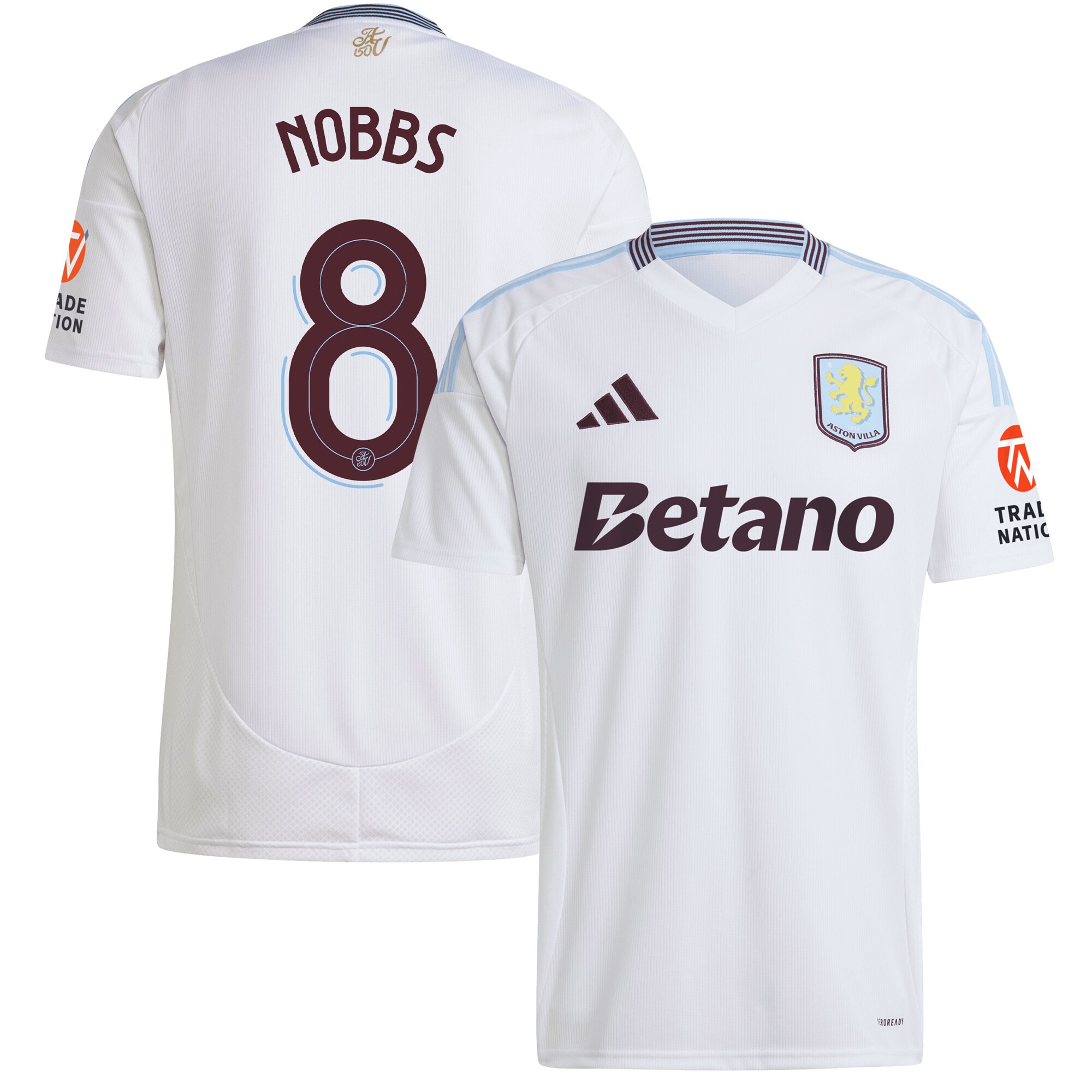 aston villa adidas away shirt 2024-25 with nobbs 8 cup printing Collection | Official Aston Villa Jerseys for Fans