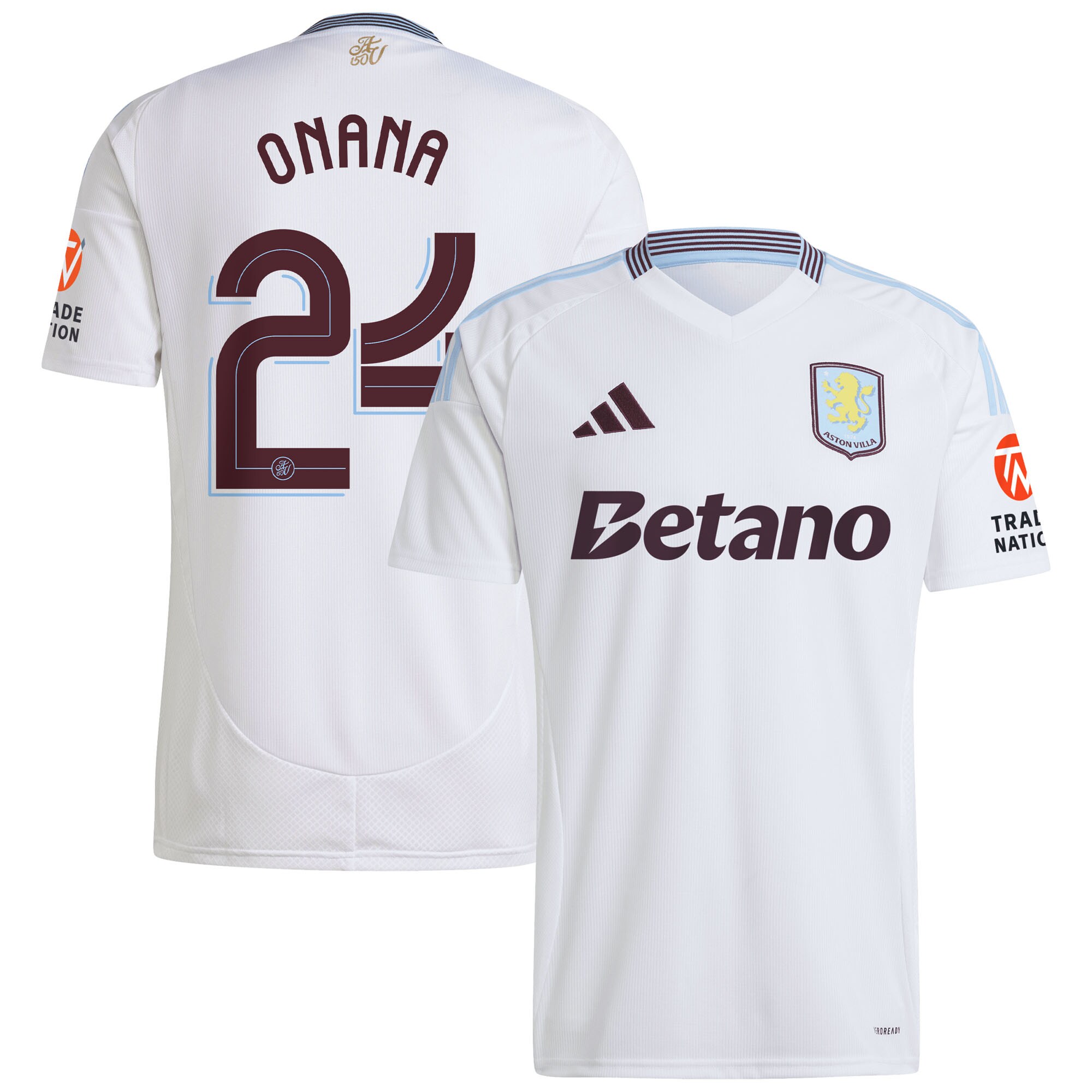 aston villa adidas away shirt 2024-25 with onana 24 cup printing Collection | Official Aston Villa Jerseys for Fans
