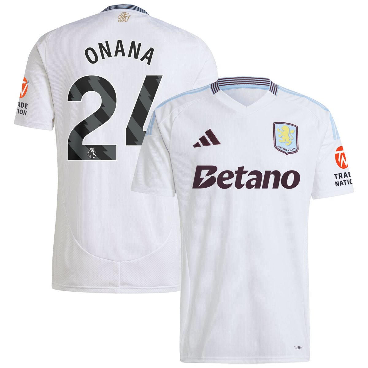 aston villa adidas away shirt 2024-25 with onana 24 printing Collection | Official Aston Villa Jerseys for Fans