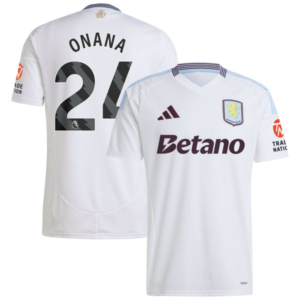 aston villa adidas away shirt 2024-25 with onana 24 printing Collection | Official Aston Villa Jerseys for Fans