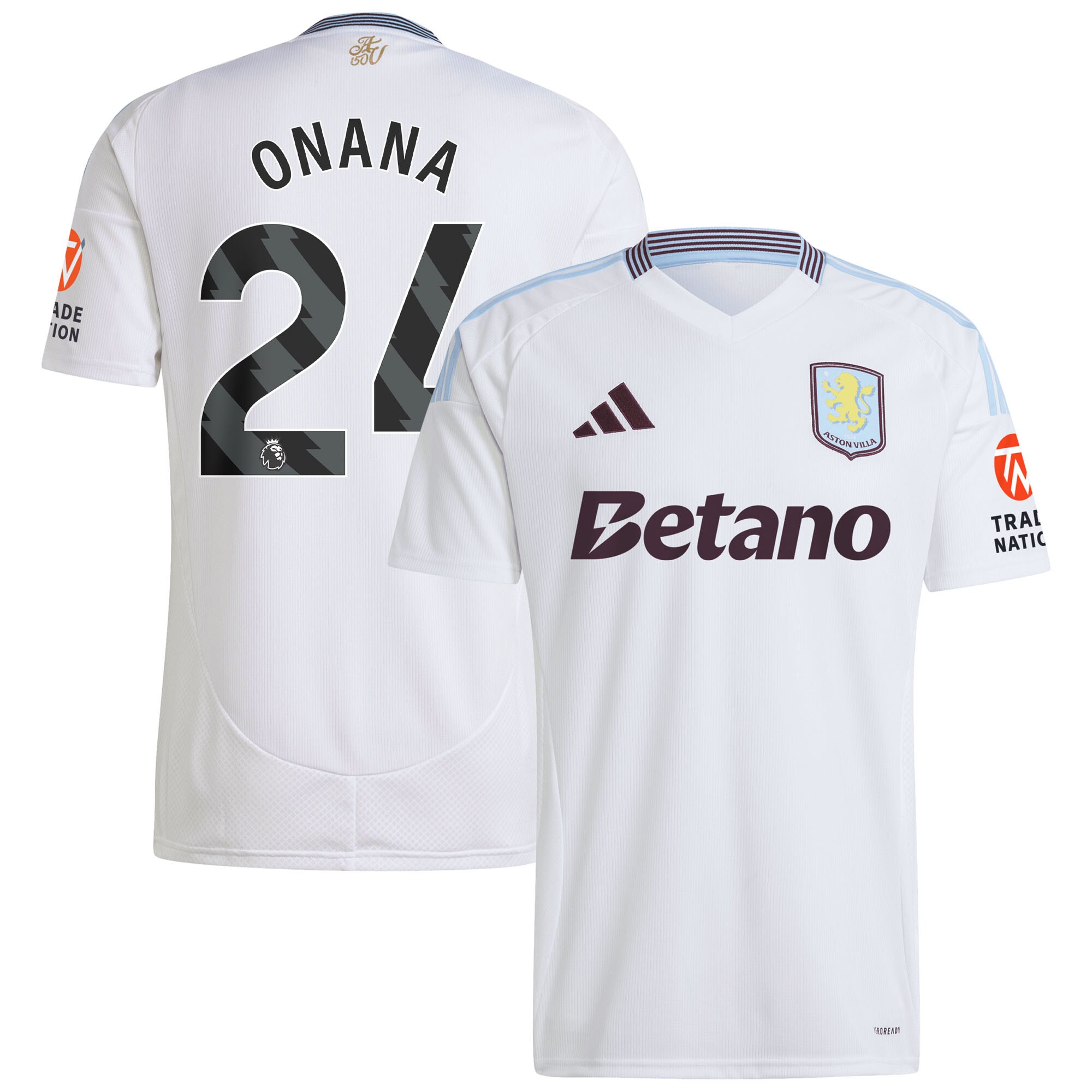 aston villa adidas away shirt 2024-25 with onana 24 printing Collection | Official Aston Villa Jerseys for Fans