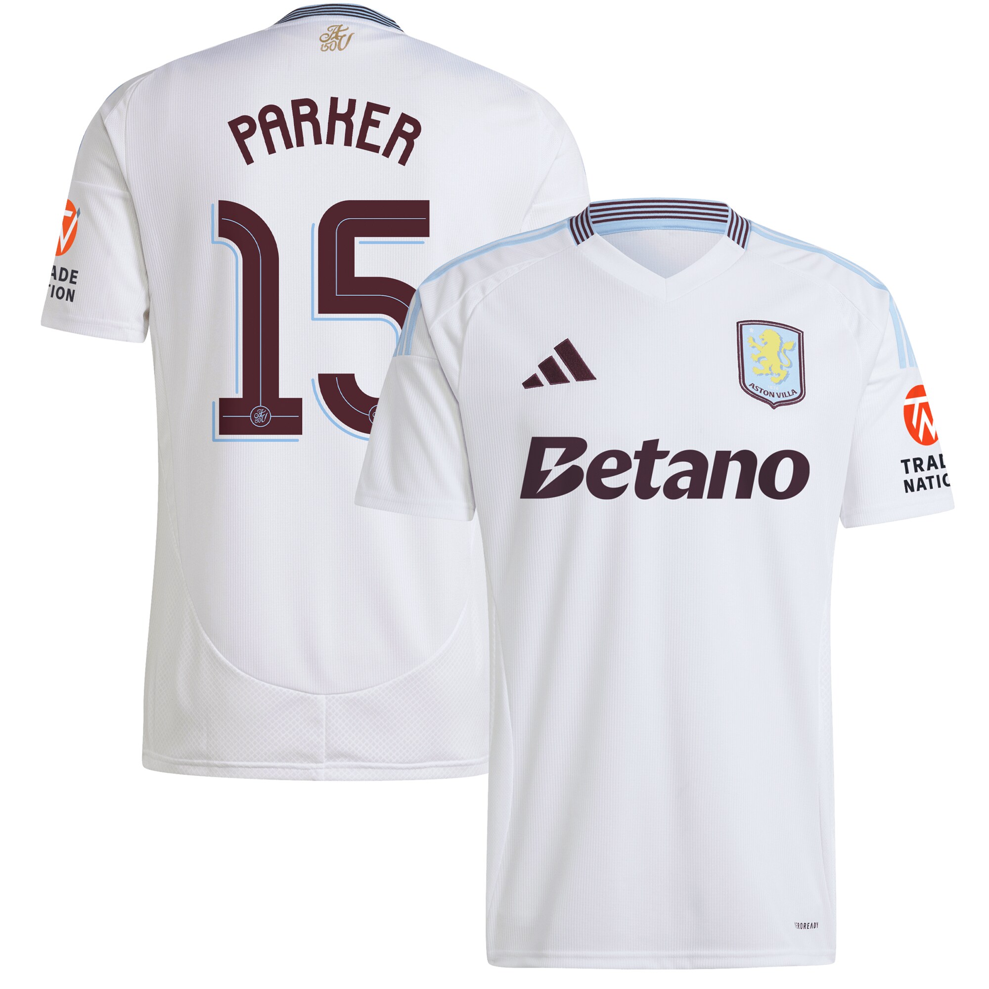 aston villa adidas away shirt 2024-25 with parker 15 cup printing Collection | Official Aston Villa Jerseys for Fans