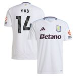 aston villa adidas away shirt 2024-25 with pau 14 printing Collection | Official Aston Villa Jerseys for Fans