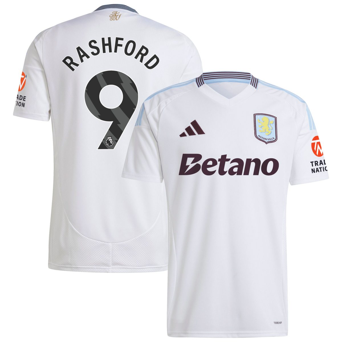aston villa adidas away shirt 2024-25 with rashford 9 printing Collection | Official Aston Villa Jerseys for Fans