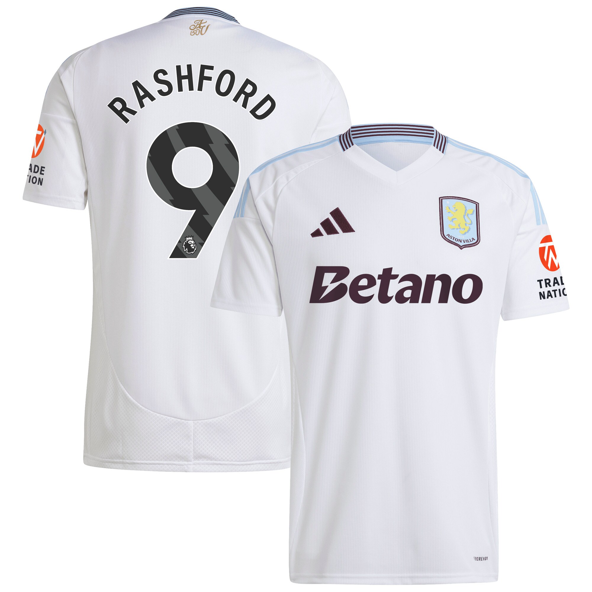aston villa adidas away shirt 2024-25 with rashford 9 printing Collection | Official Aston Villa Jerseys for Fans