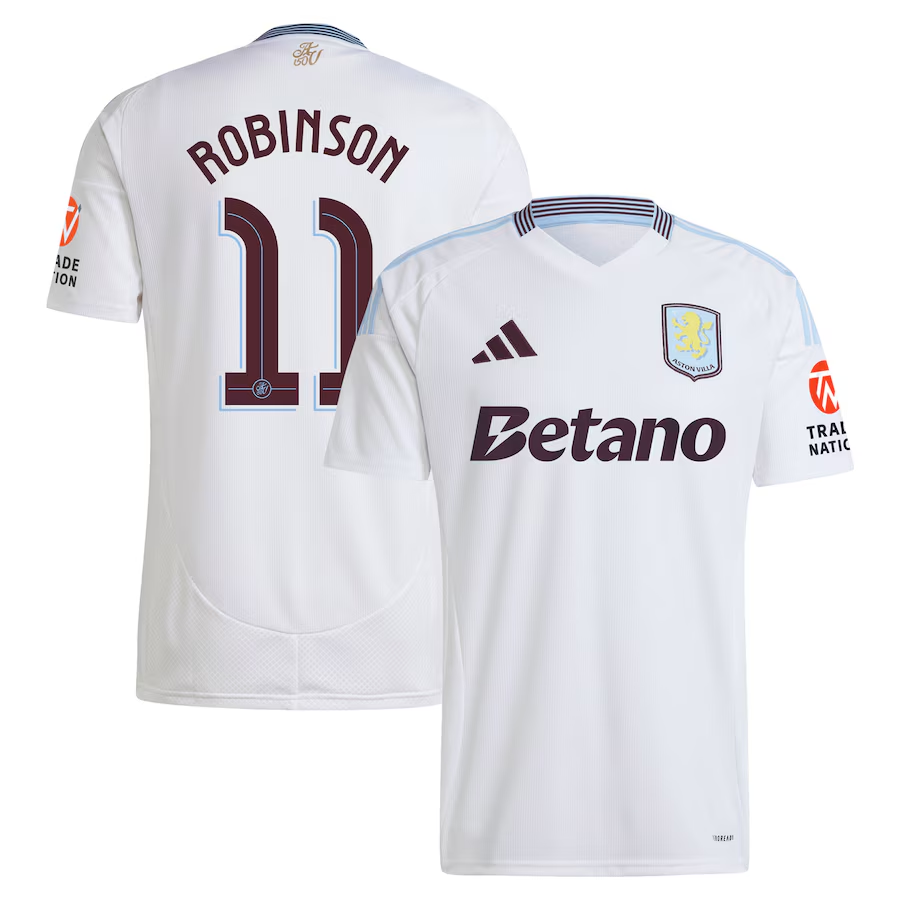 aston villa adidas away shirt 2024-25 with robinson 11 cup printing Collection | Official Aston Villa Jerseys for Fans
