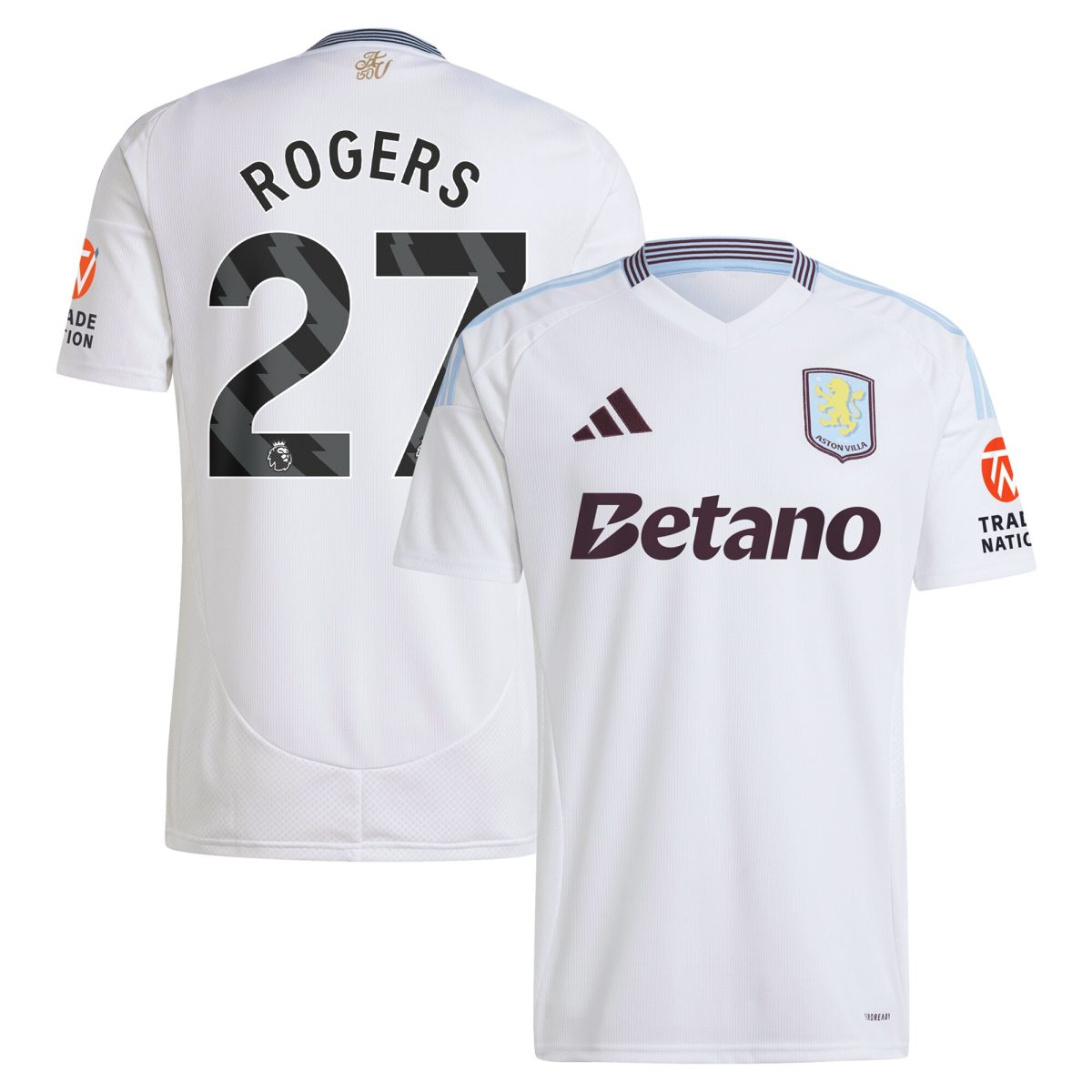 aston villa adidas away shirt 2024-25 with rogers 27 printing Collection | Official Aston Villa Jerseys for Fans