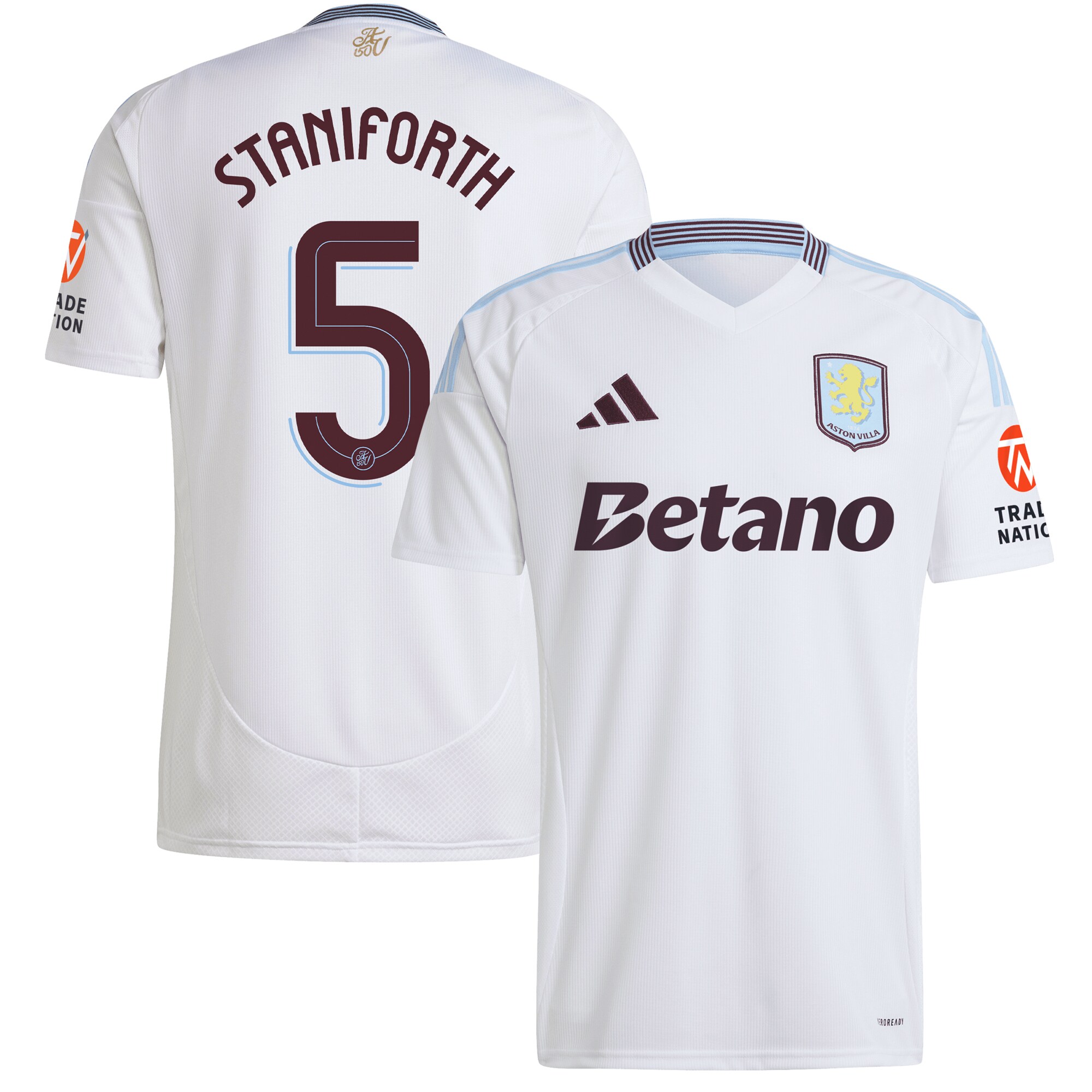 aston villa adidas away shirt 2024-25 with staniforth 5 cup printing Collection | Official Aston Villa Jerseys for Fans