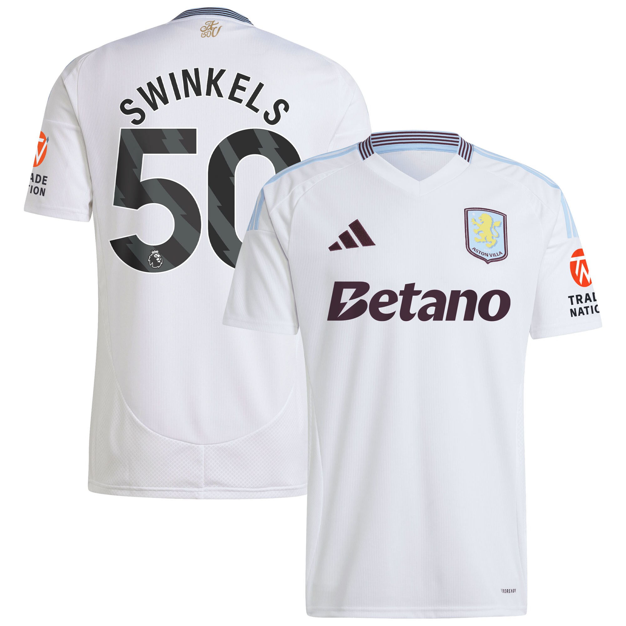 aston villa adidas away shirt 2024-25 with swinkels 50 printing Collection | Official Aston Villa Jerseys for Fans
