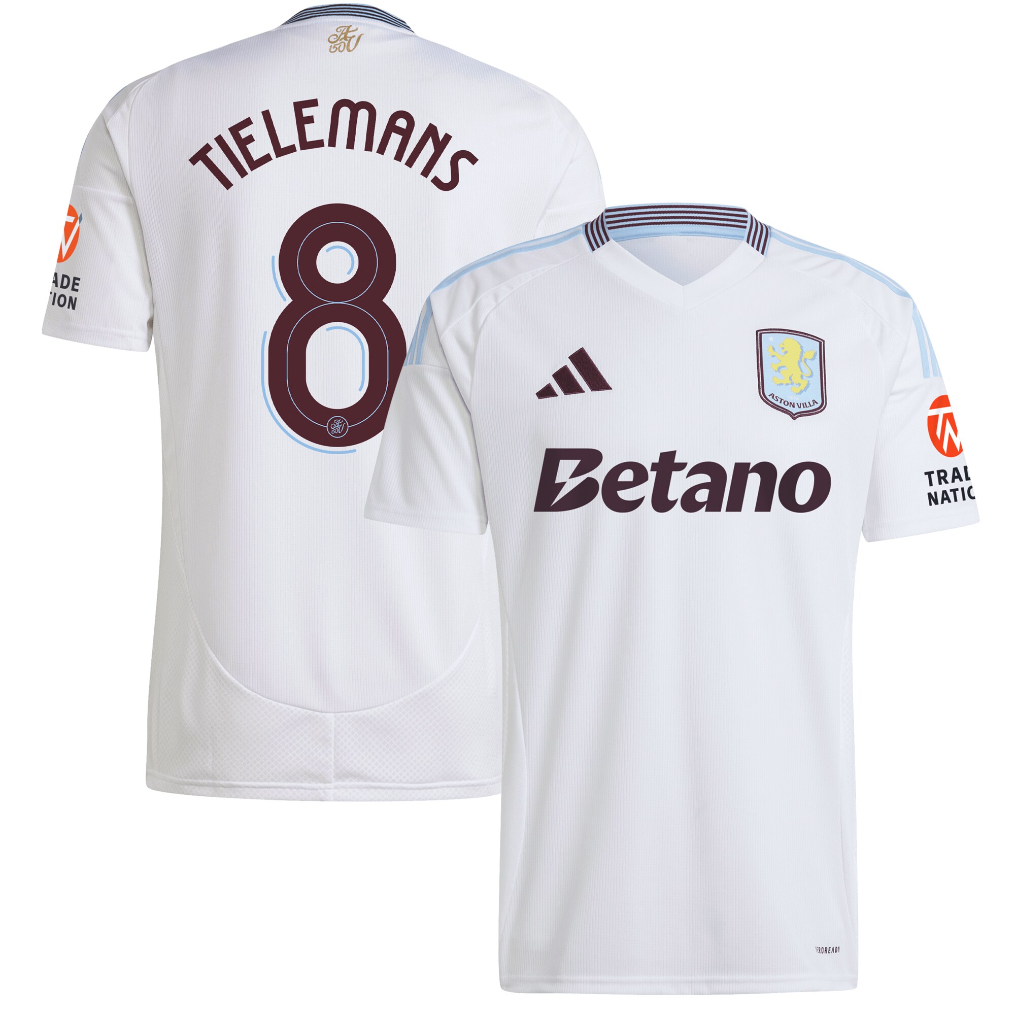 aston villa adidas away shirt 2024-25 with tielemans 8 cup printing Collection | Official Aston Villa Jerseys for Fans