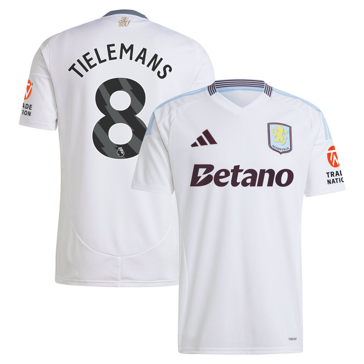 aston villa adidas away shirt 2024-25 with tielemans 8 printing Collection | Official Aston Villa Jerseys for Fans