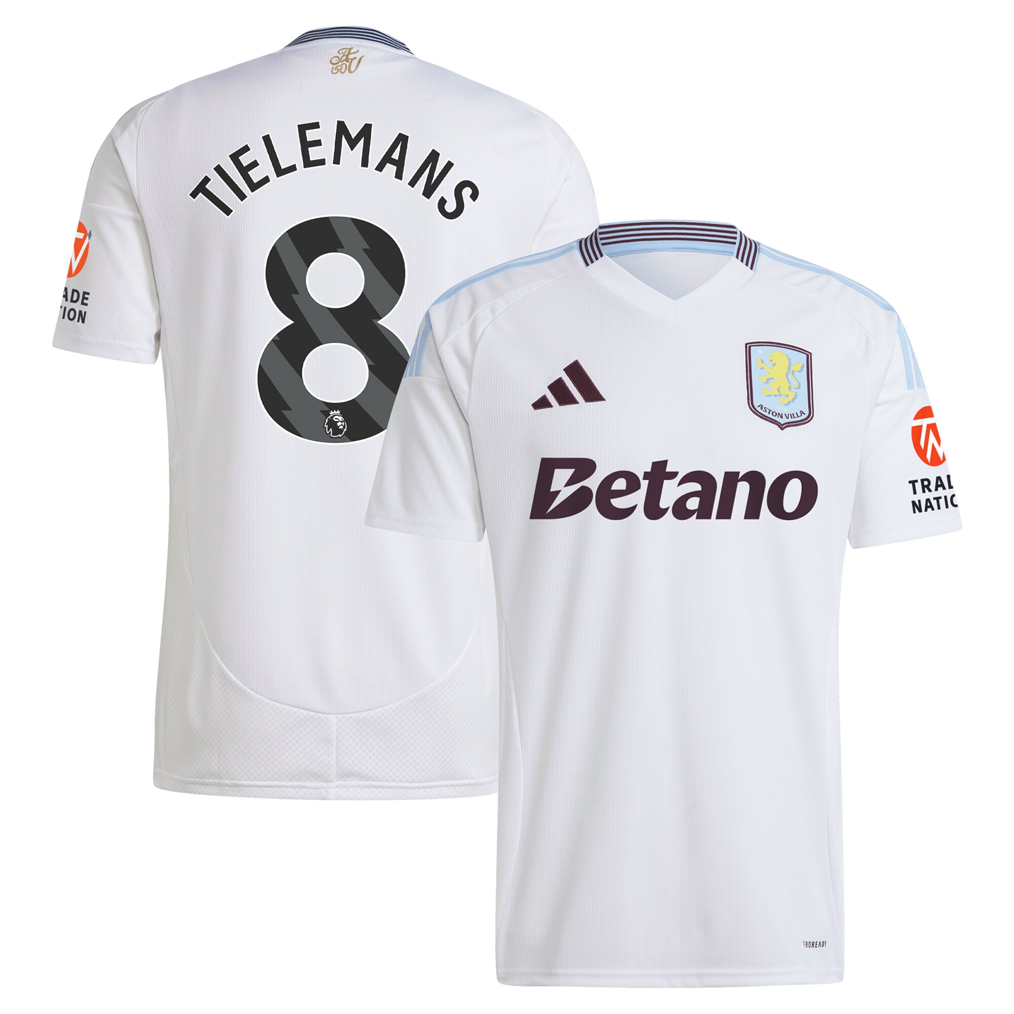 aston villa adidas away shirt 2024-25 with tielemans 8 printing Collection | Official Aston Villa Jerseys for Fans