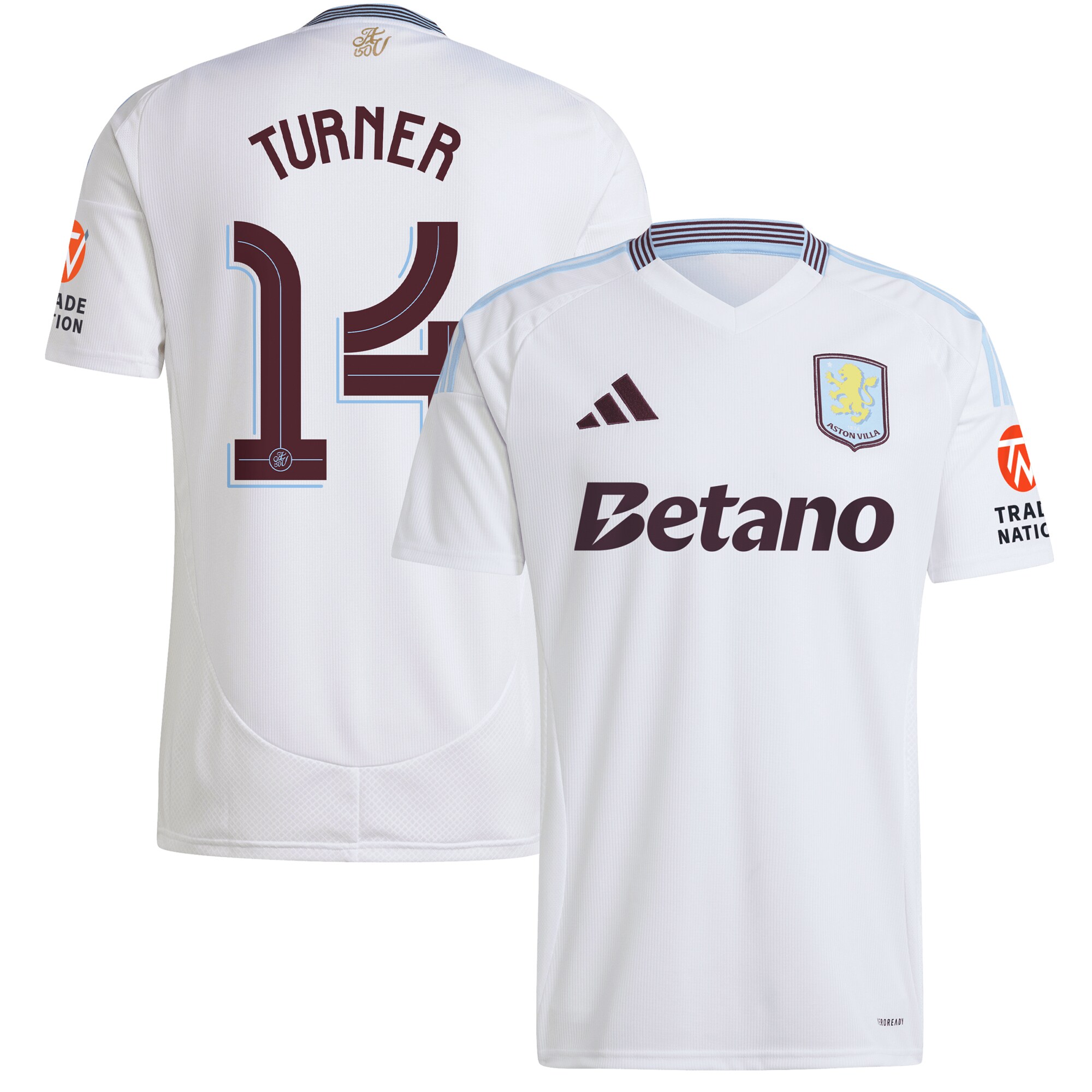aston villa adidas away shirt 2024-25 with turner 14 cup printing Collection | Official Aston Villa Jerseys for Fans