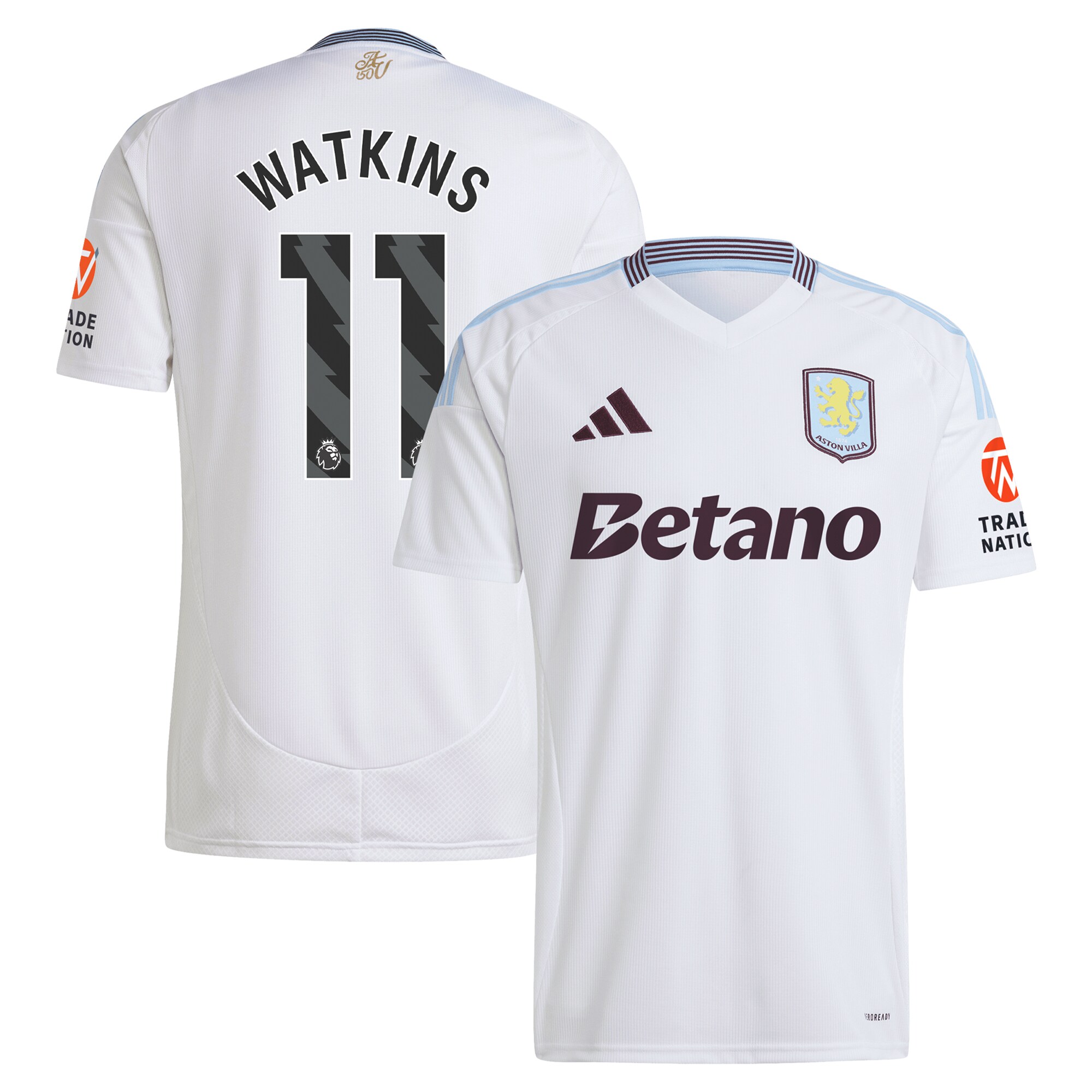 aston villa adidas away shirt 2024-25 with watkins 11 printing Collection | Official Aston Villa Jerseys for Fans
