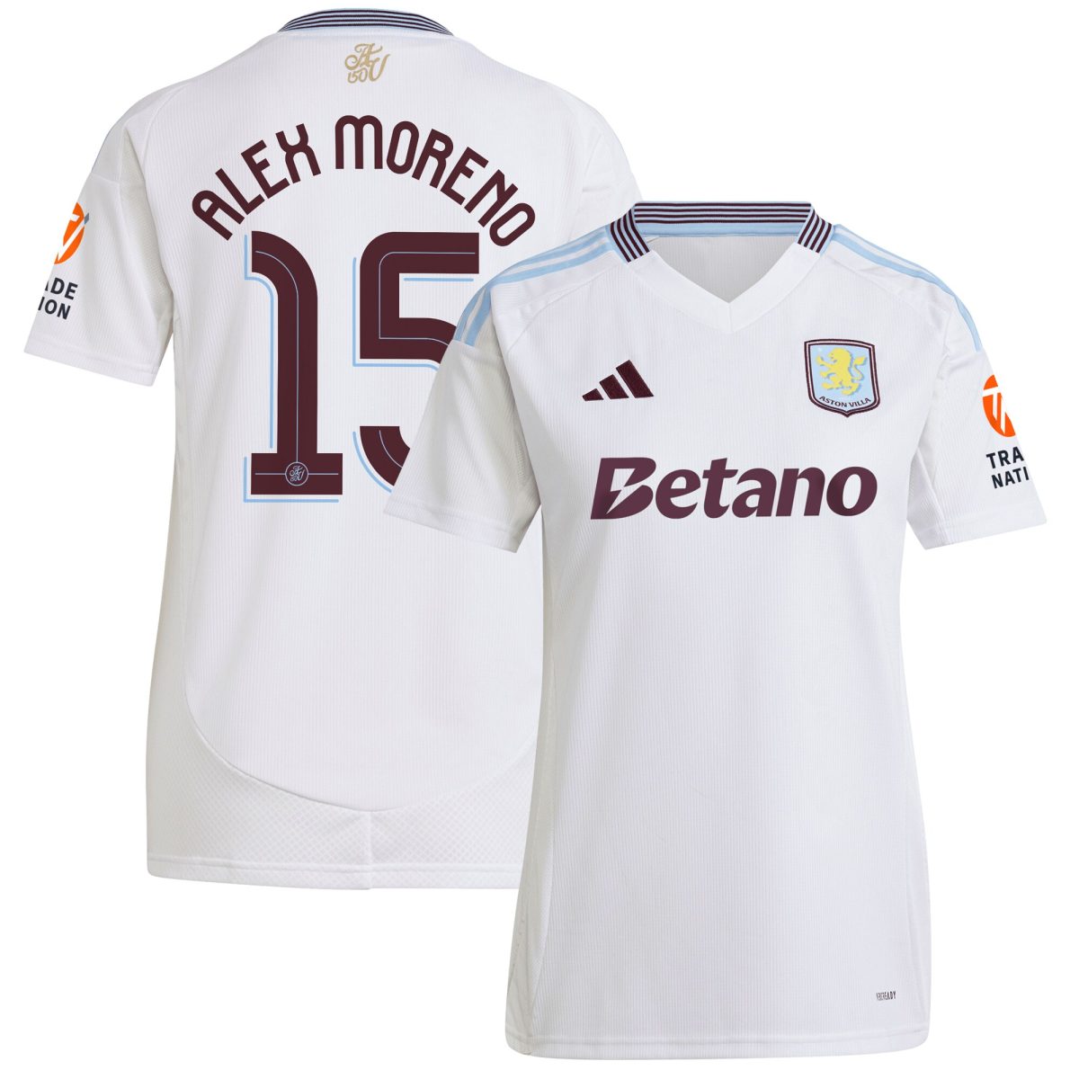 aston villa adidas away shirt 2024-25 – womens with alex moreno 15 cup printing Collection | Official Aston Villa Jerseys for Fans