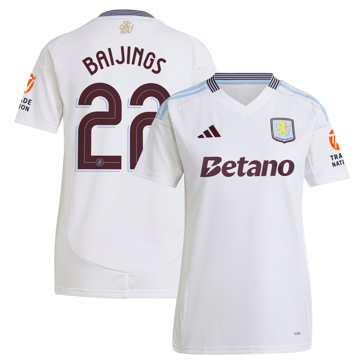 aston villa adidas away shirt 2024-25 – womens with baijings 22 cup printing Collection | Official Aston Villa Jerseys for Fans