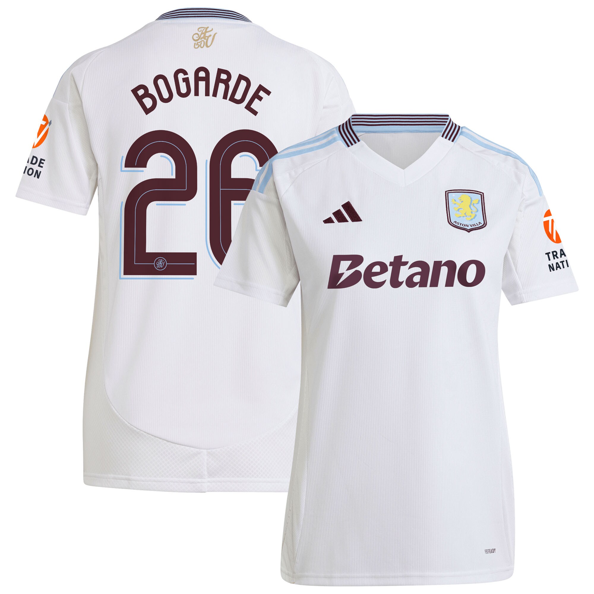 aston villa adidas away shirt 2024-25 – womens with bogarde 26 cup printing Collection | Official Aston Villa Jerseys for Fans