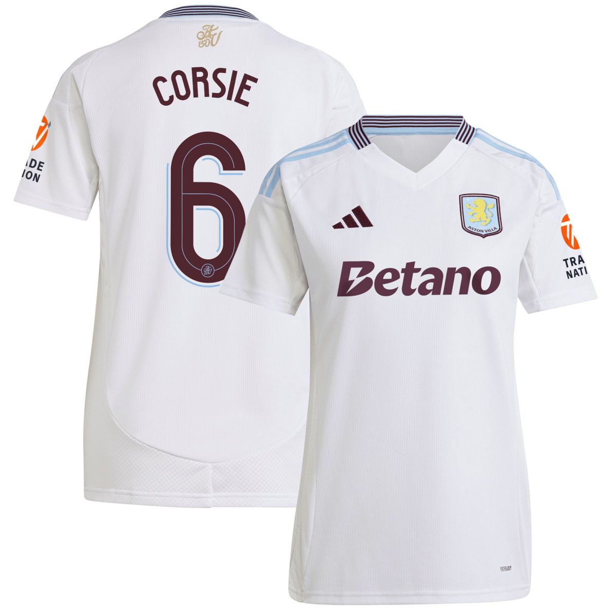 aston villa adidas away shirt 2024-25 – womens with corsie 6 cup printing Collection | Official Aston Villa Jerseys for Fans