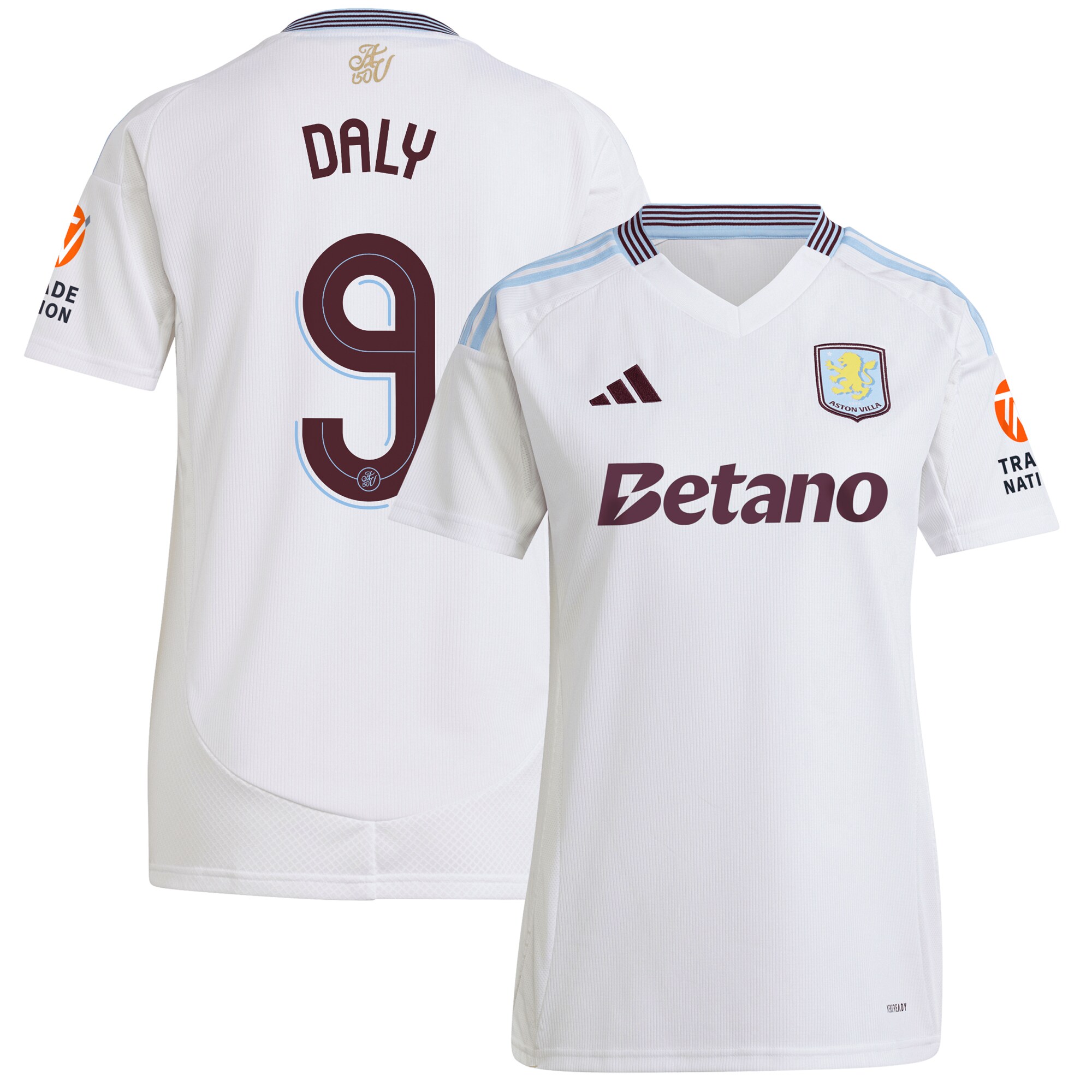 aston villa adidas away shirt 2024-25 – womens with daly 9 cup printing Collection | Official Aston Villa Jerseys for Fans