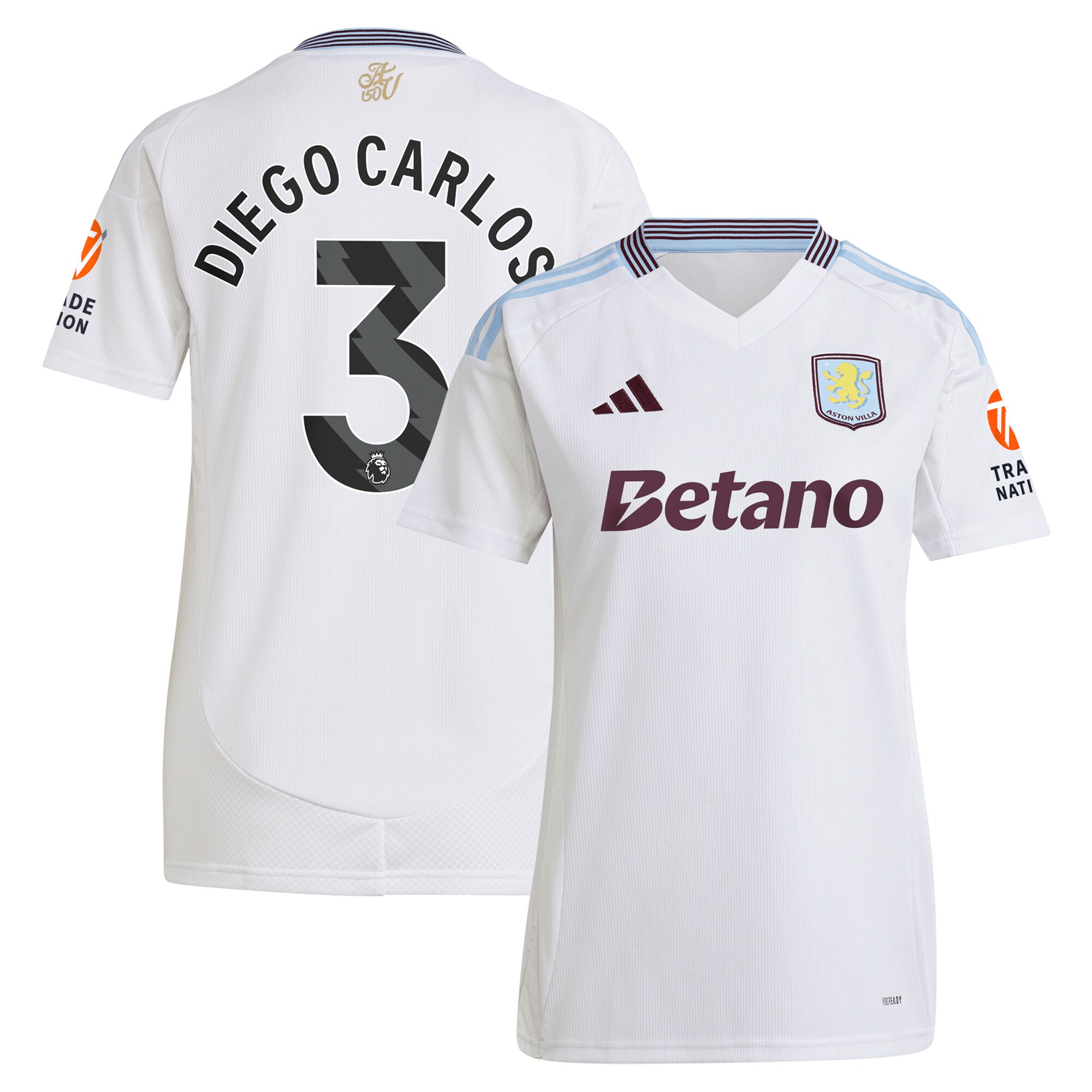 aston villa adidas away shirt 2024-25 – womens with diego carlos 3 printing Collection | Official Aston Villa Jerseys for Fans