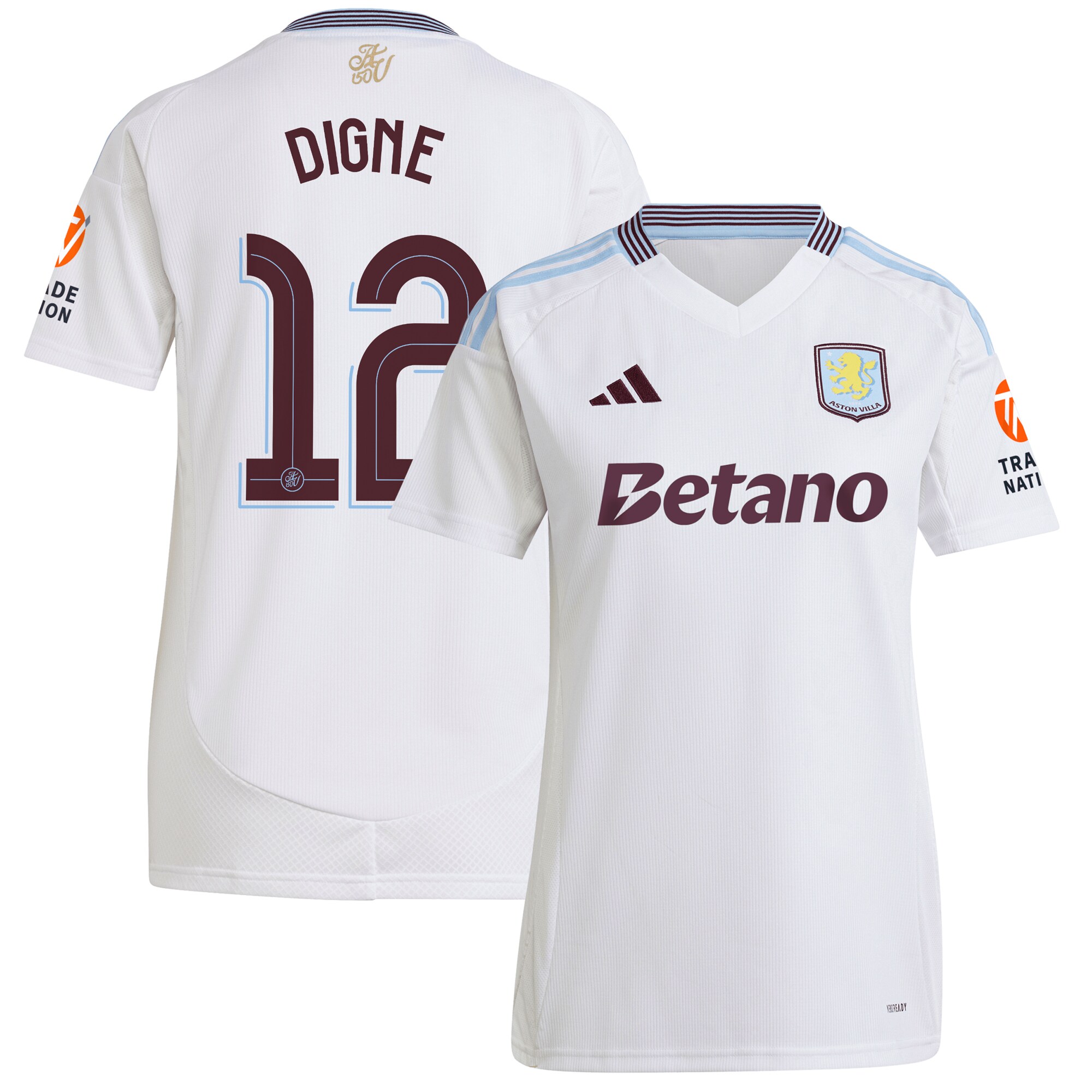 aston villa adidas away shirt 2024-25 – womens with digne 12 cup printing Collection | Official Aston Villa Jerseys for Fans