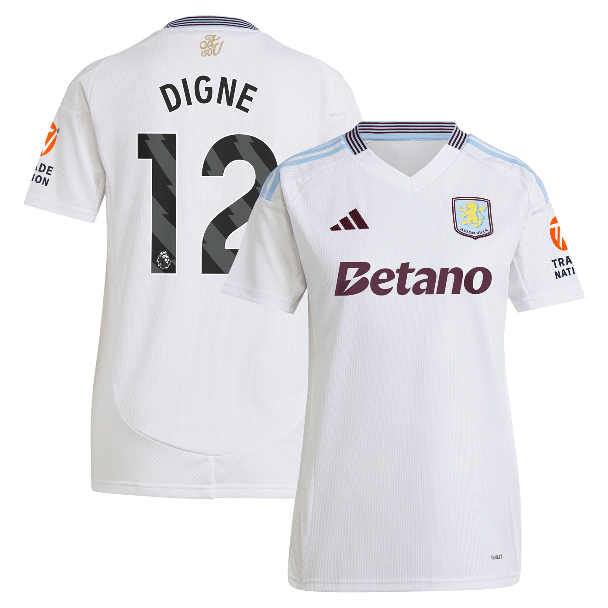 aston villa adidas away shirt 2024-25 – womens with digne 12 printing Collection | Official Aston Villa Jerseys for Fans