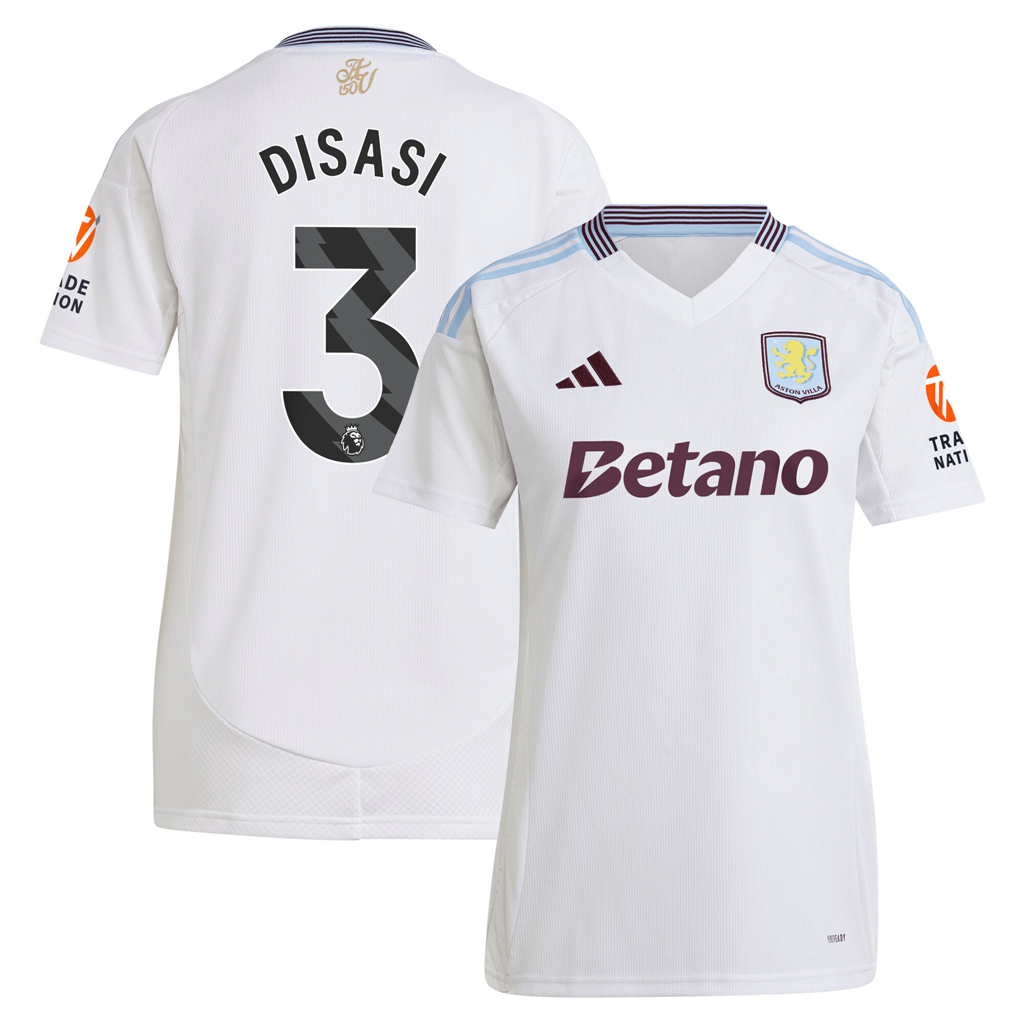 aston villa adidas away shirt 2024-25 – womens with disasi 3 printing Collection | Official Aston Villa Jerseys for Fans