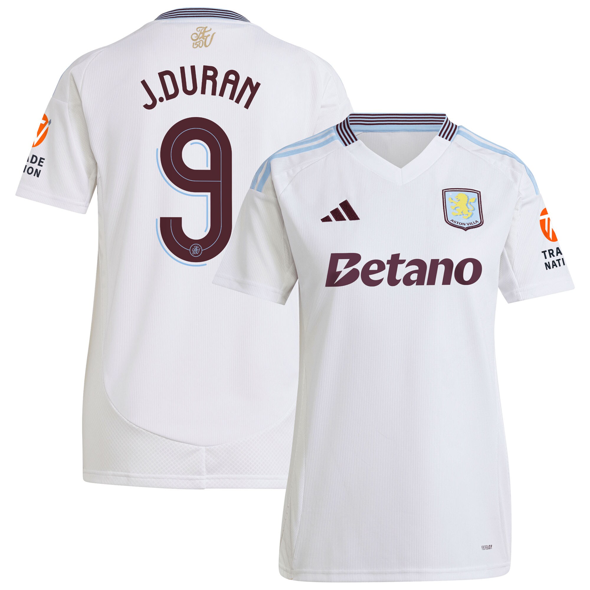 aston villa adidas away shirt 2024-25 – womens with duran 9 cup printing Collection | Official Aston Villa Jerseys for Fans