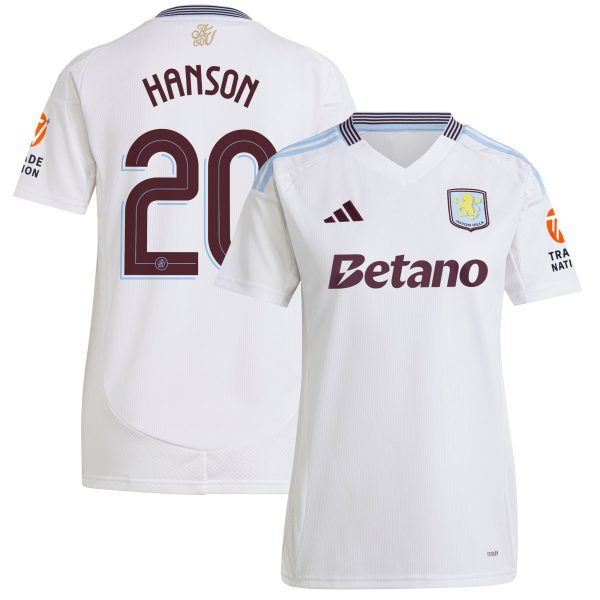 aston villa adidas away shirt 2024-25 – womens with hanson 20 cup printing Collection | Official Aston Villa Jerseys for Fans