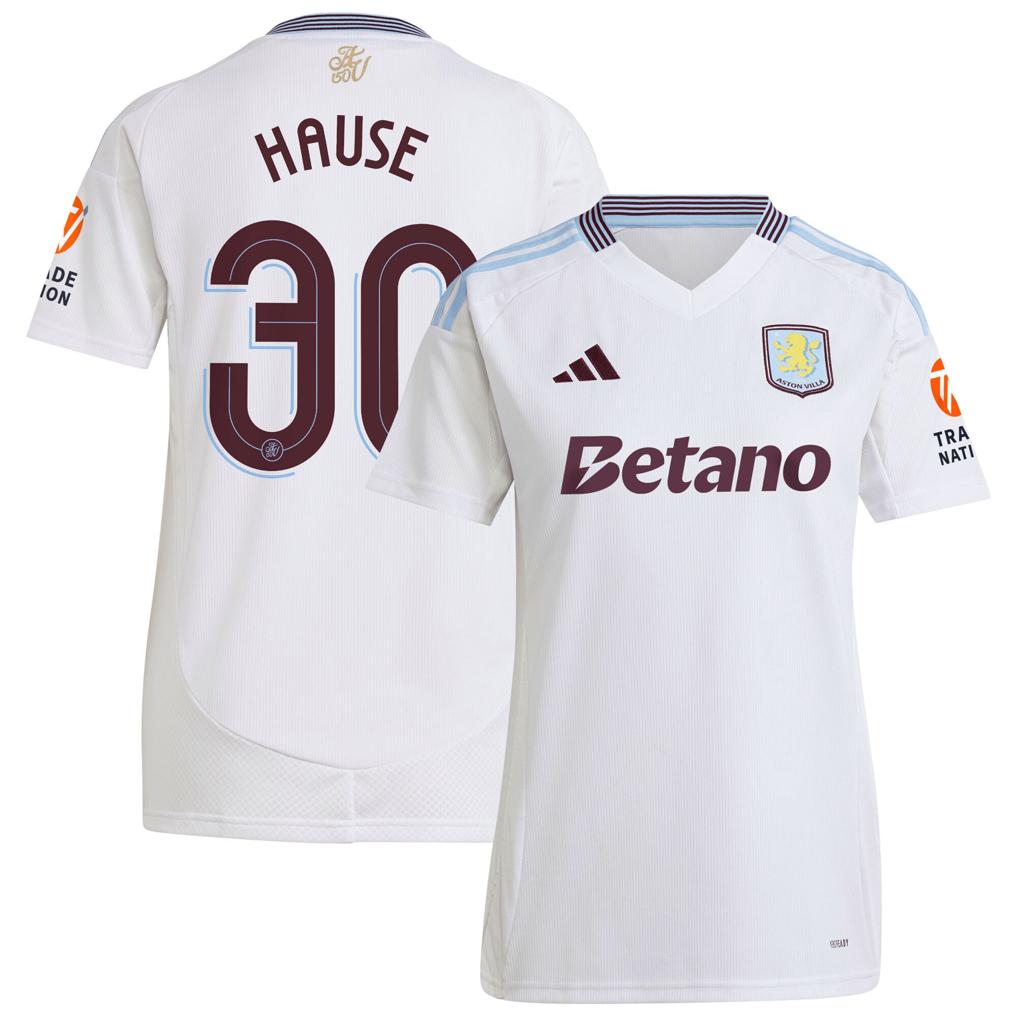 aston villa adidas away shirt 2024-25 – womens with hause 30 cup printing Collection | Official Aston Villa Jerseys for Fans