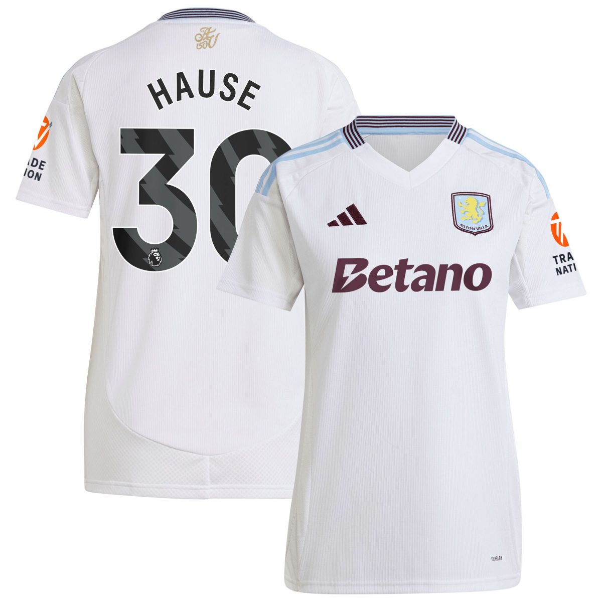 aston villa adidas away shirt 2024-25 – womens with hause 30 printing Collection | Official Aston Villa Jerseys for Fans