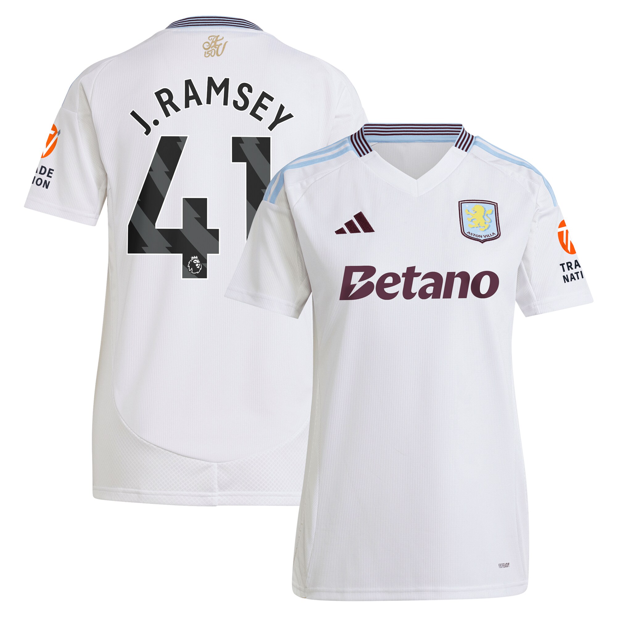 aston villa adidas away shirt 2024-25 – womens with j. ramsey 41 printing Collection | Official Aston Villa Jerseys for Fans