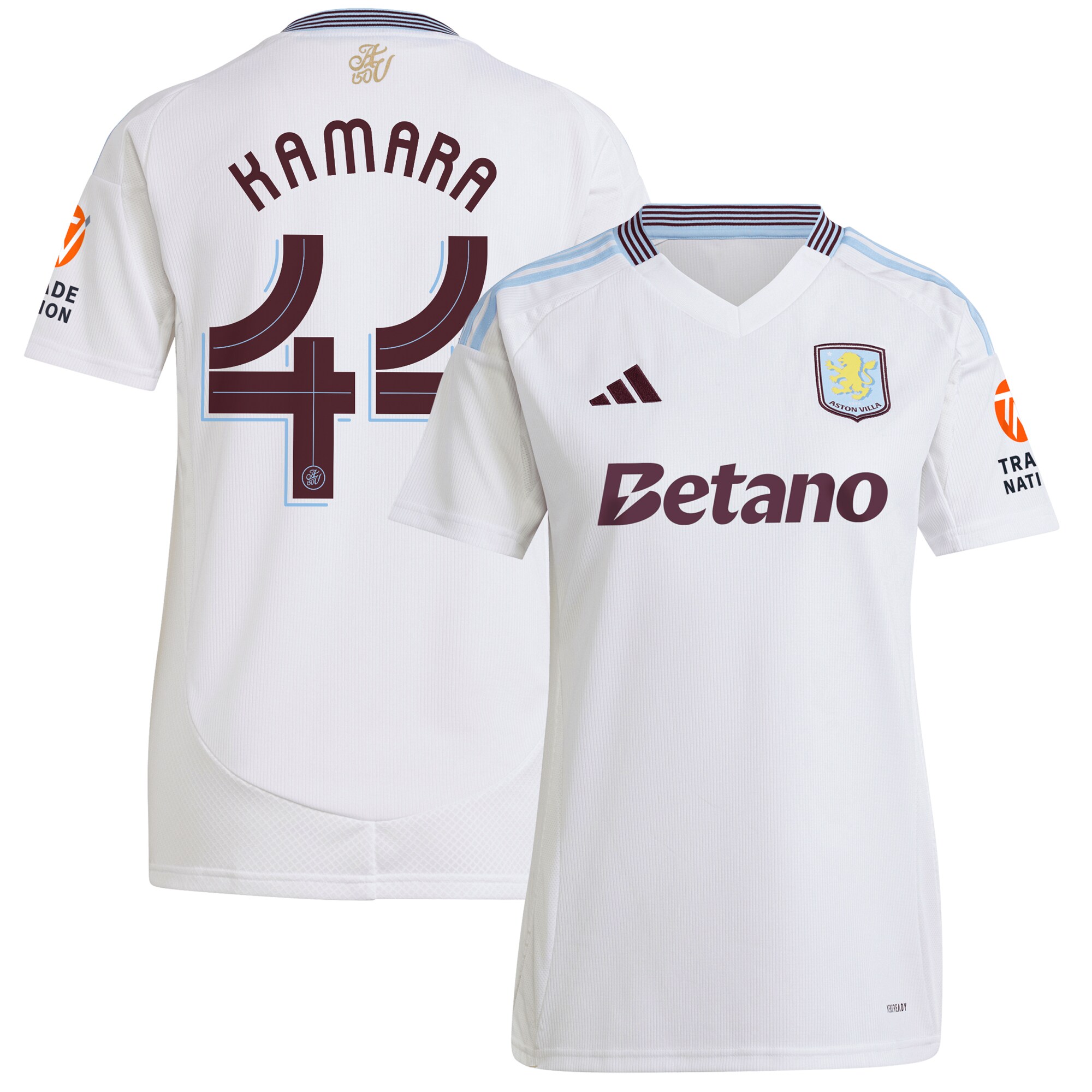 aston villa adidas away shirt 2024-25 – womens with kamara 44 cup printing Collection | Official Aston Villa Jerseys for Fans