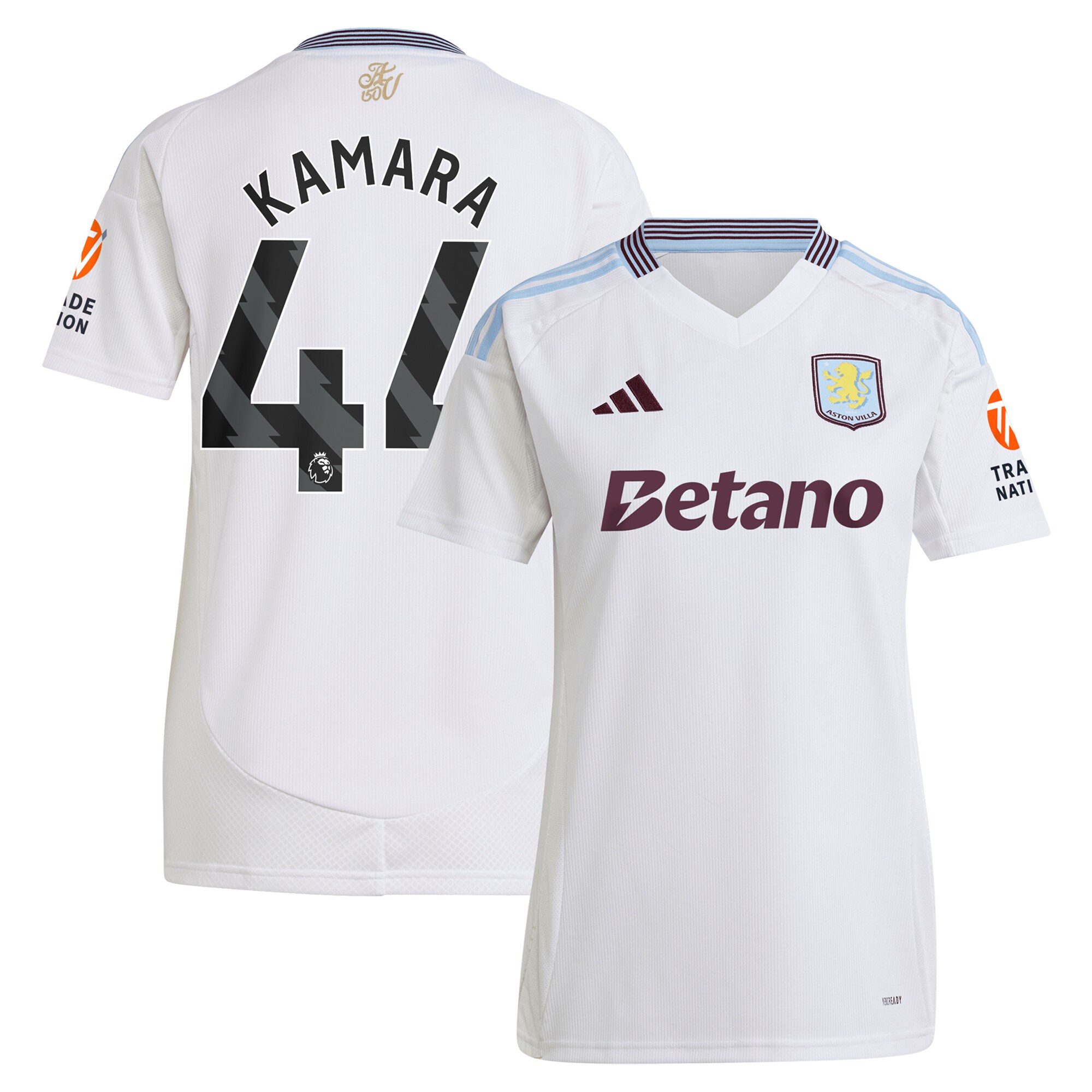 aston villa adidas away shirt 2024-25 – womens with kamara 44 printing Collection | Official Aston Villa Jerseys for Fans