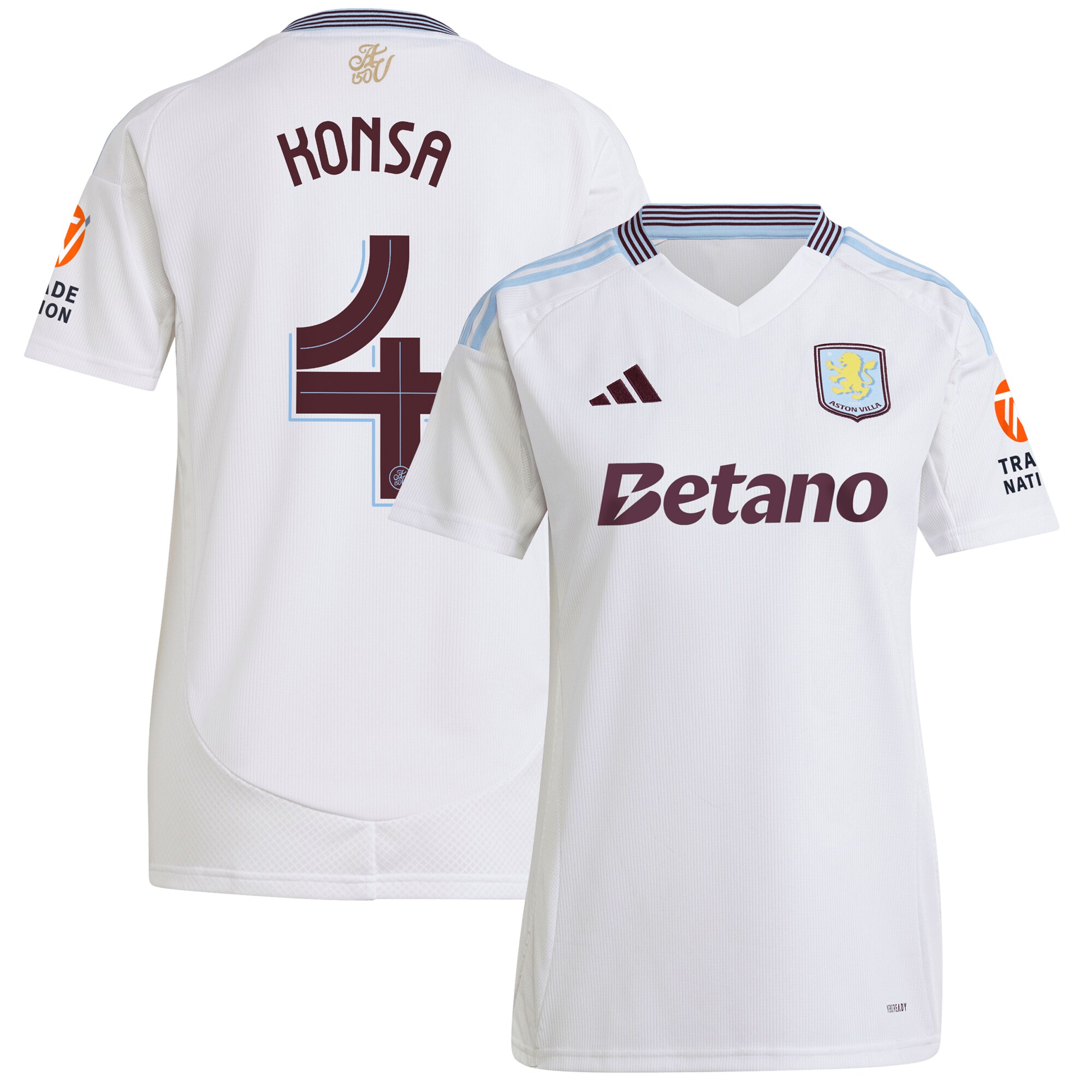aston villa adidas away shirt 2024-25 – womens with konsa 4 cup printing Collection | Official Aston Villa Jerseys for Fans