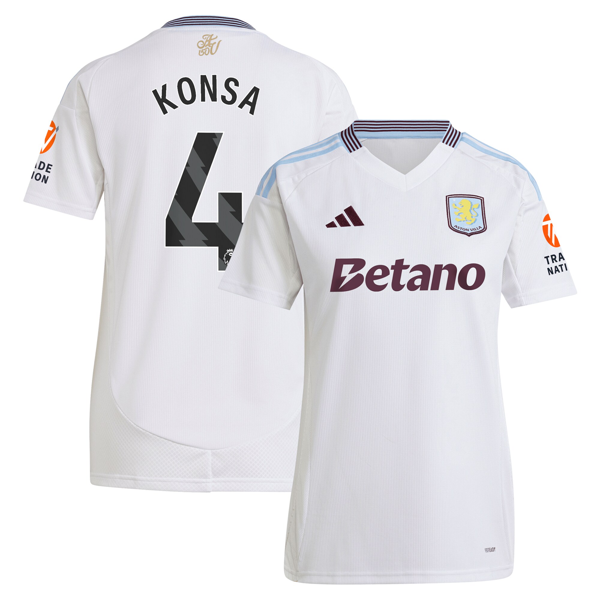 aston villa adidas away shirt 2024-25 – womens with konsa 4 printing Collection | Official Aston Villa Jerseys for Fans
