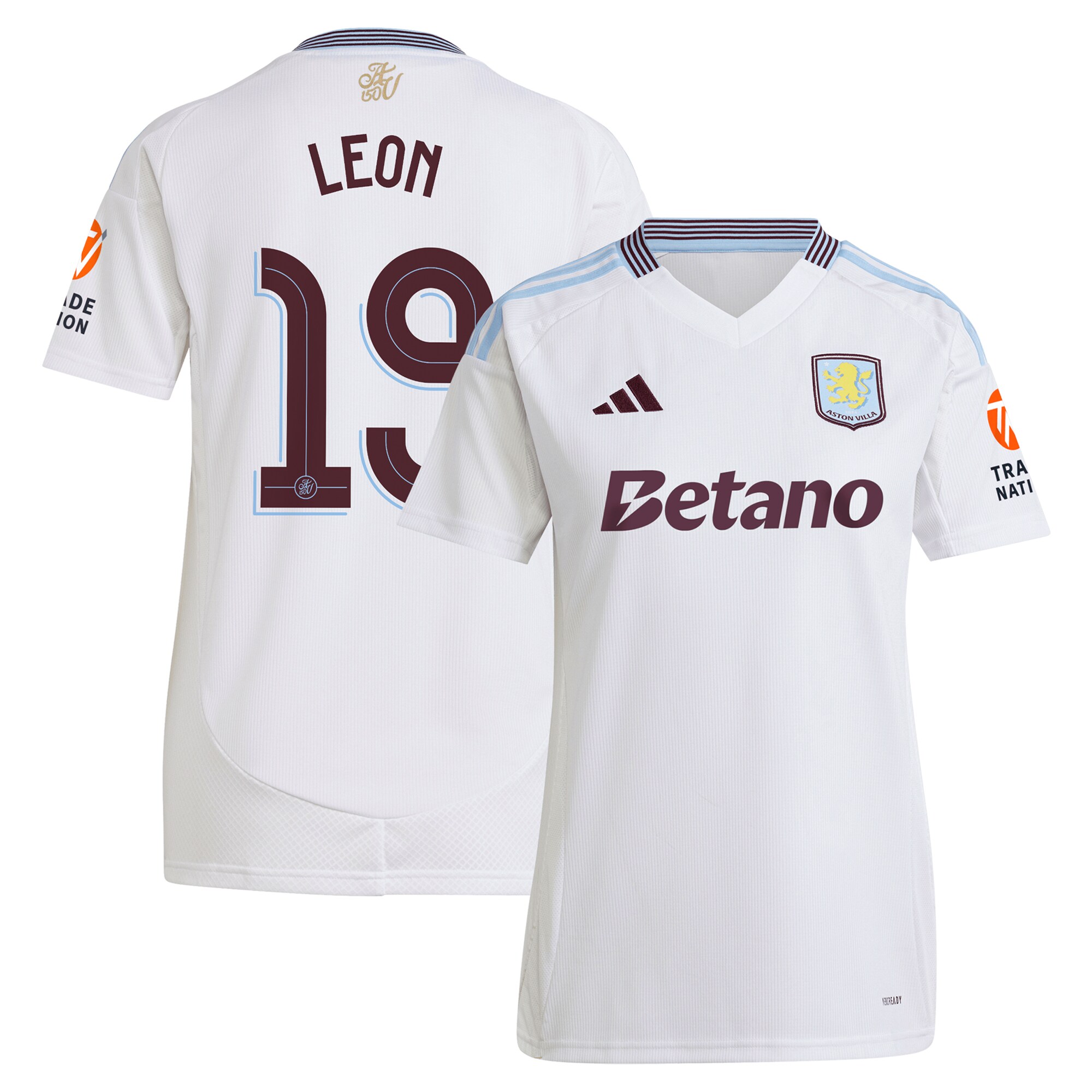 aston villa adidas away shirt 2024-25 – womens with leon 19 cup printing Collection | Official Aston Villa Jerseys for Fans