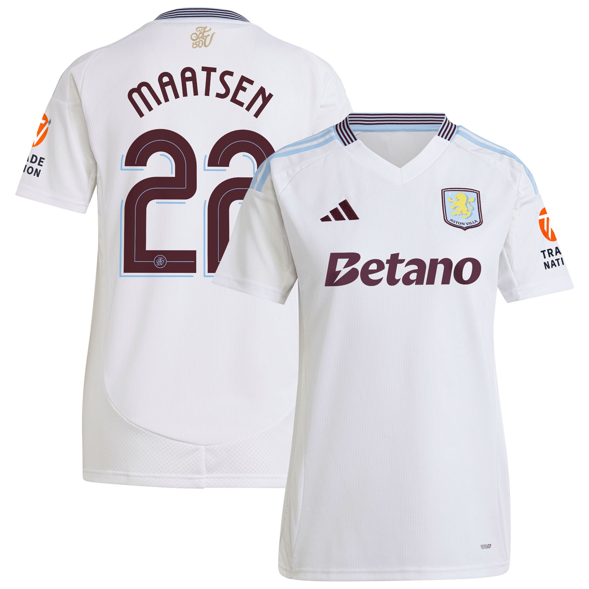 aston villa adidas away shirt 2024-25 – womens with maatsen 22 cup printing Collection | Official Aston Villa Jerseys for Fans