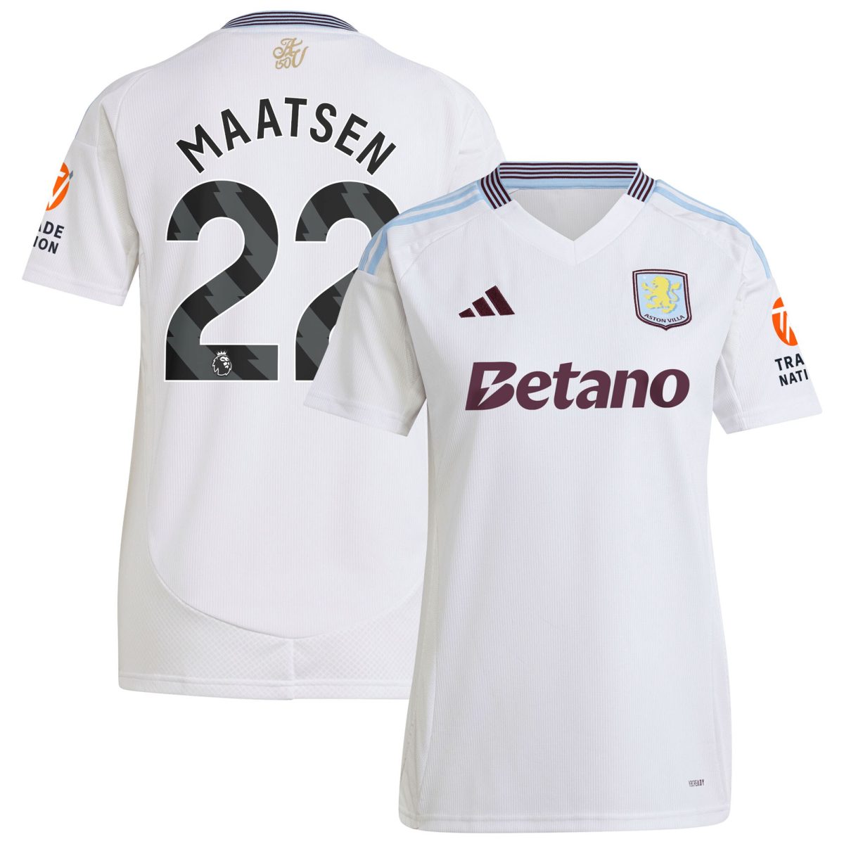 aston villa adidas away shirt 2024-25 – womens with maatsen 22 printing Collection | Official Aston Villa Jerseys for Fans