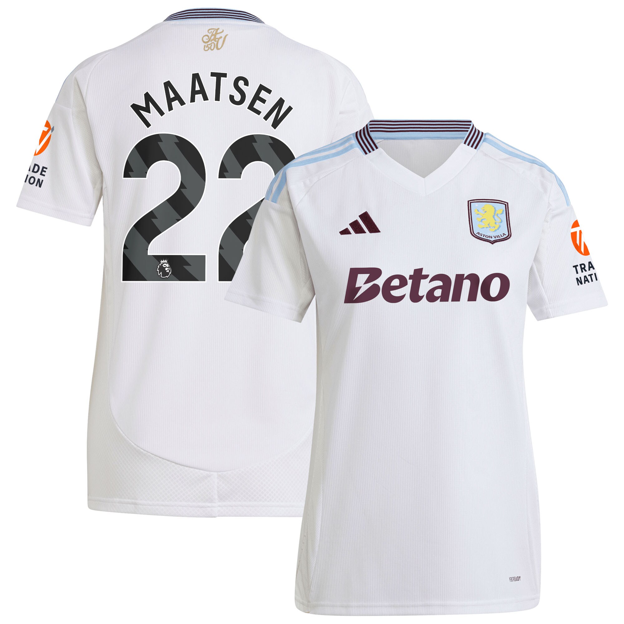 aston villa adidas away shirt 2024-25 – womens with maatsen 22 printing Collection | Official Aston Villa Jerseys for Fans